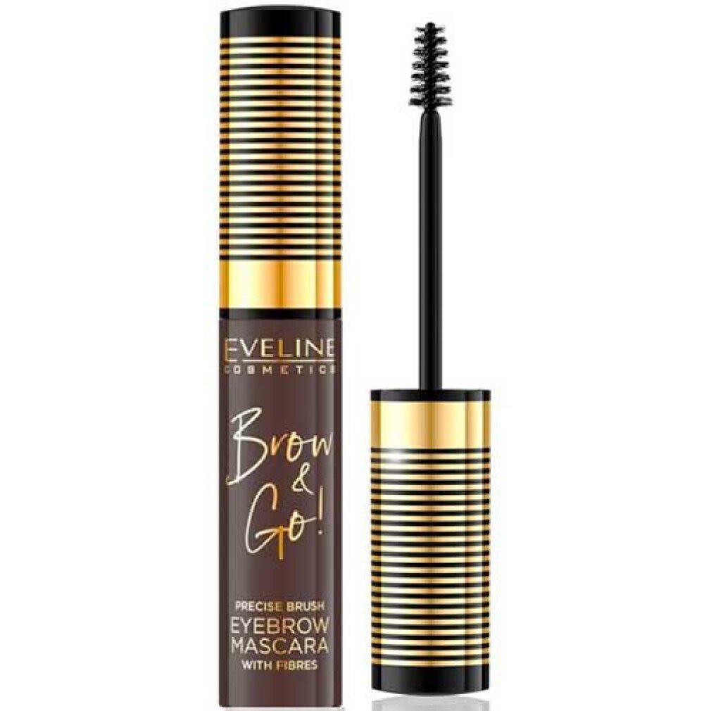 Eveline Cosmetics Mascara EVELINE Brow & Go! Augenbrauen-Mascara 02 Dunkel 6ml