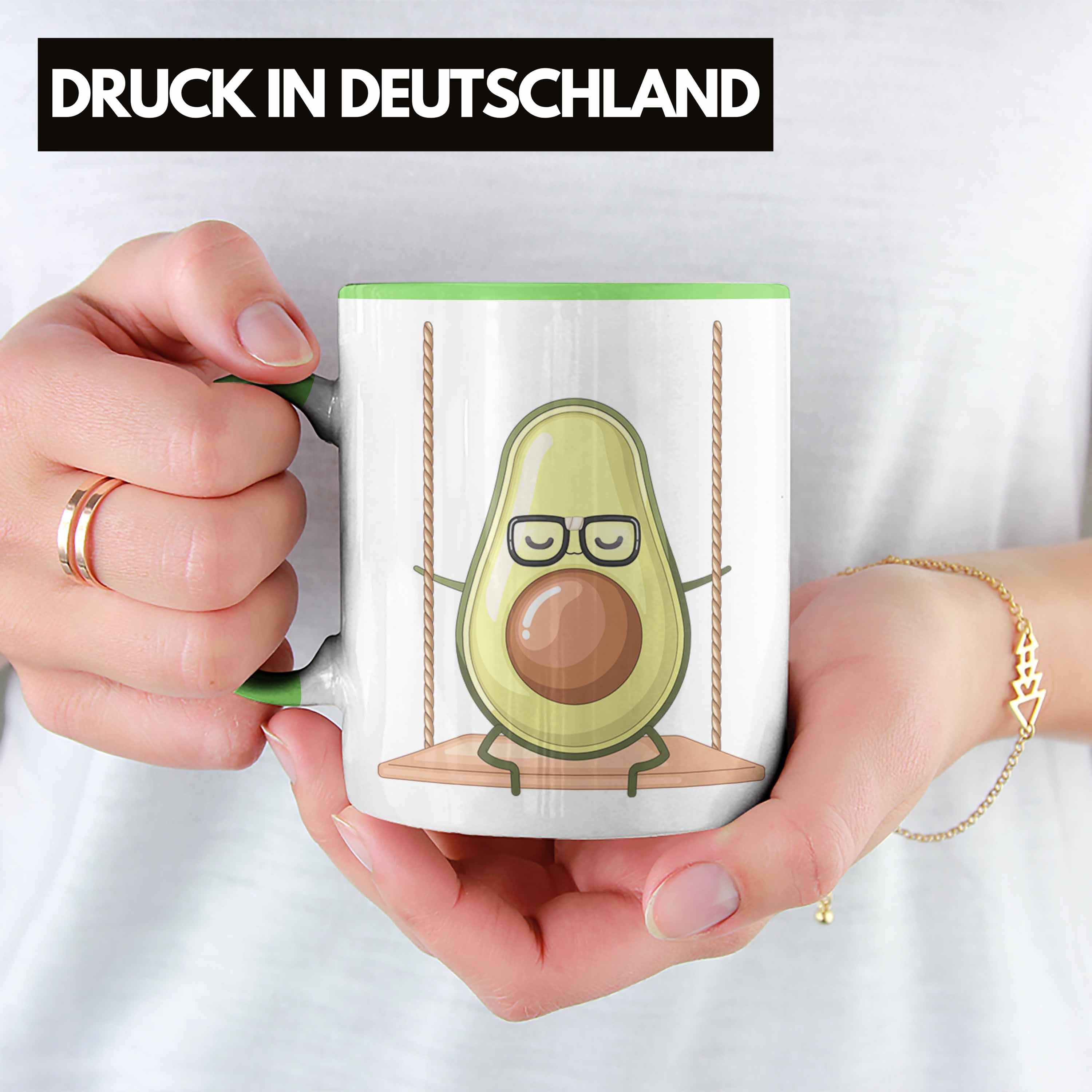 mit für Avocado- Grün - Originelle Tasse Geschenkidee Avocado-Motiv Lustige Tasse Trendation