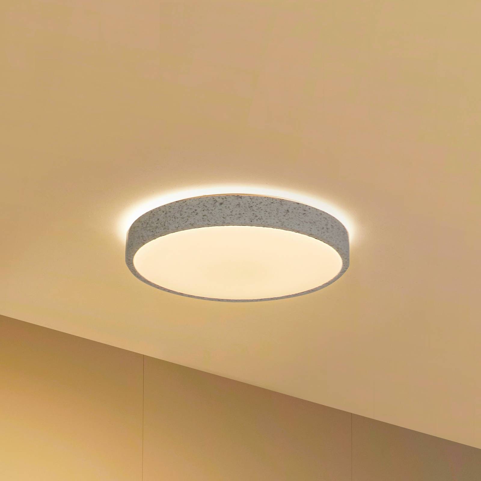 Lindby Deckenleuchten Elmor, LED, Metall, Alu Farbwechsel RGB + weiß IP20, LED 24 W gesamt, Farbwechsel RGB + weiß