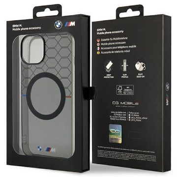 BMW Handyhülle Case iPhone 14 Plus Silikon Tricolor MagSafe kompatibel 6,7 Zoll, Kantenschutz