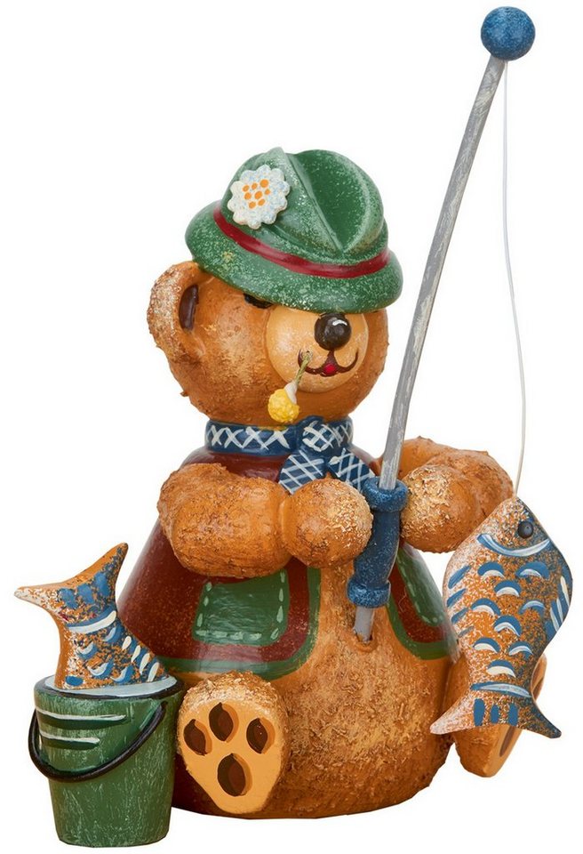 Hubrig Volkskunst GmbH Sammelfigur Hubrig Hubiduu ® - Teddy mit Herz -  Angler