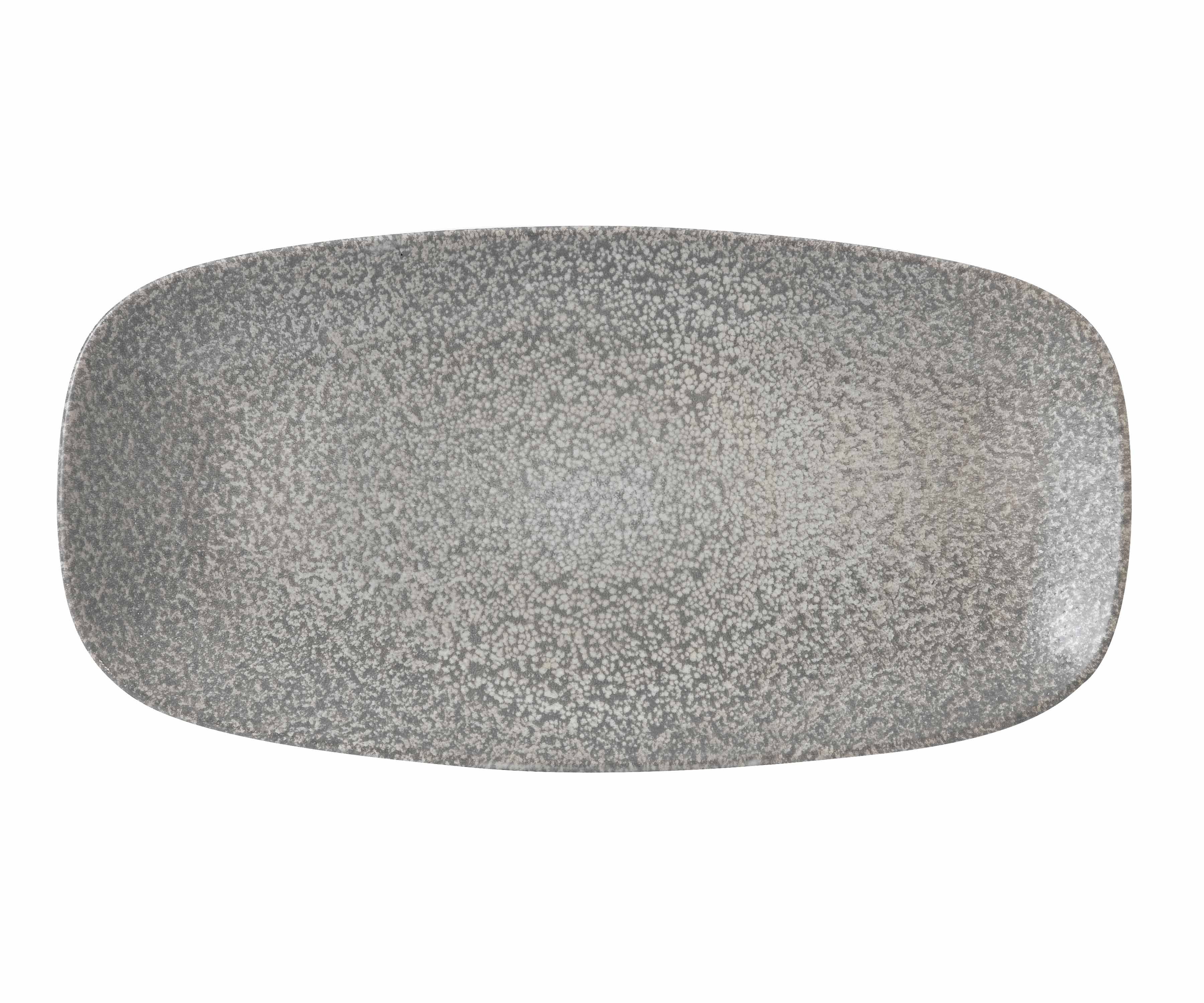 Dudson Dudson Oblong 12, Porzellan Grey 29.8X15.3Cm Servierplatte Naturgrau Evo Platte Origins Feinstes Rund