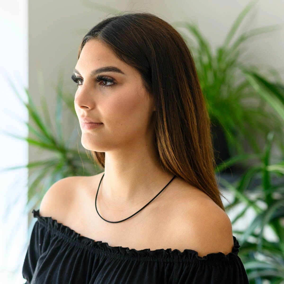 Materia Textilband Damen Schwarz Samt Textilkette 2mm 42-90cm K26, Verschlu günstig online kaufen