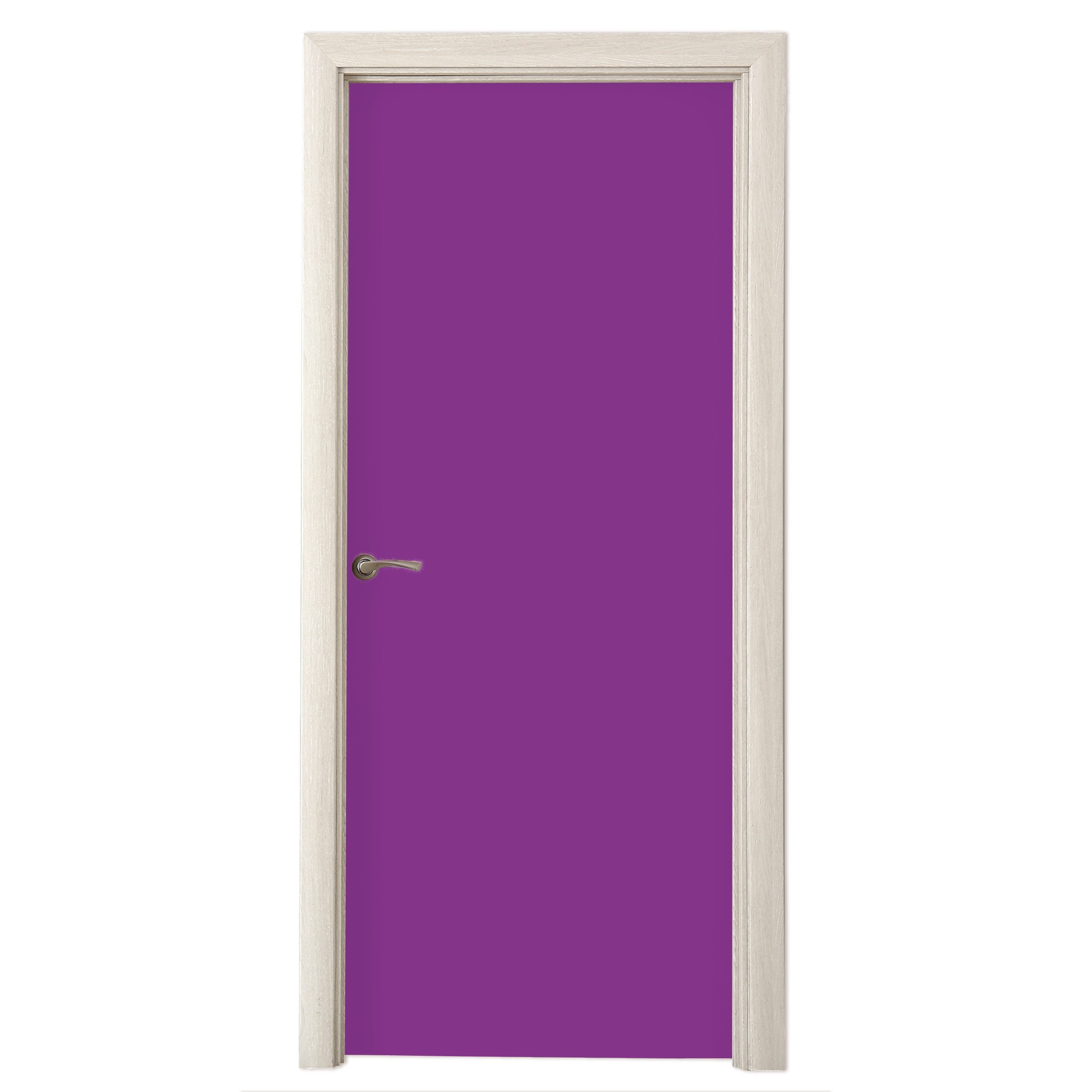 MuchoWow Türtapete Lila - Farben - Unifarben, Matt, bedruckt, (1 St), Selbstklebende Tapete, Folie für Möbel, 70x215 cm