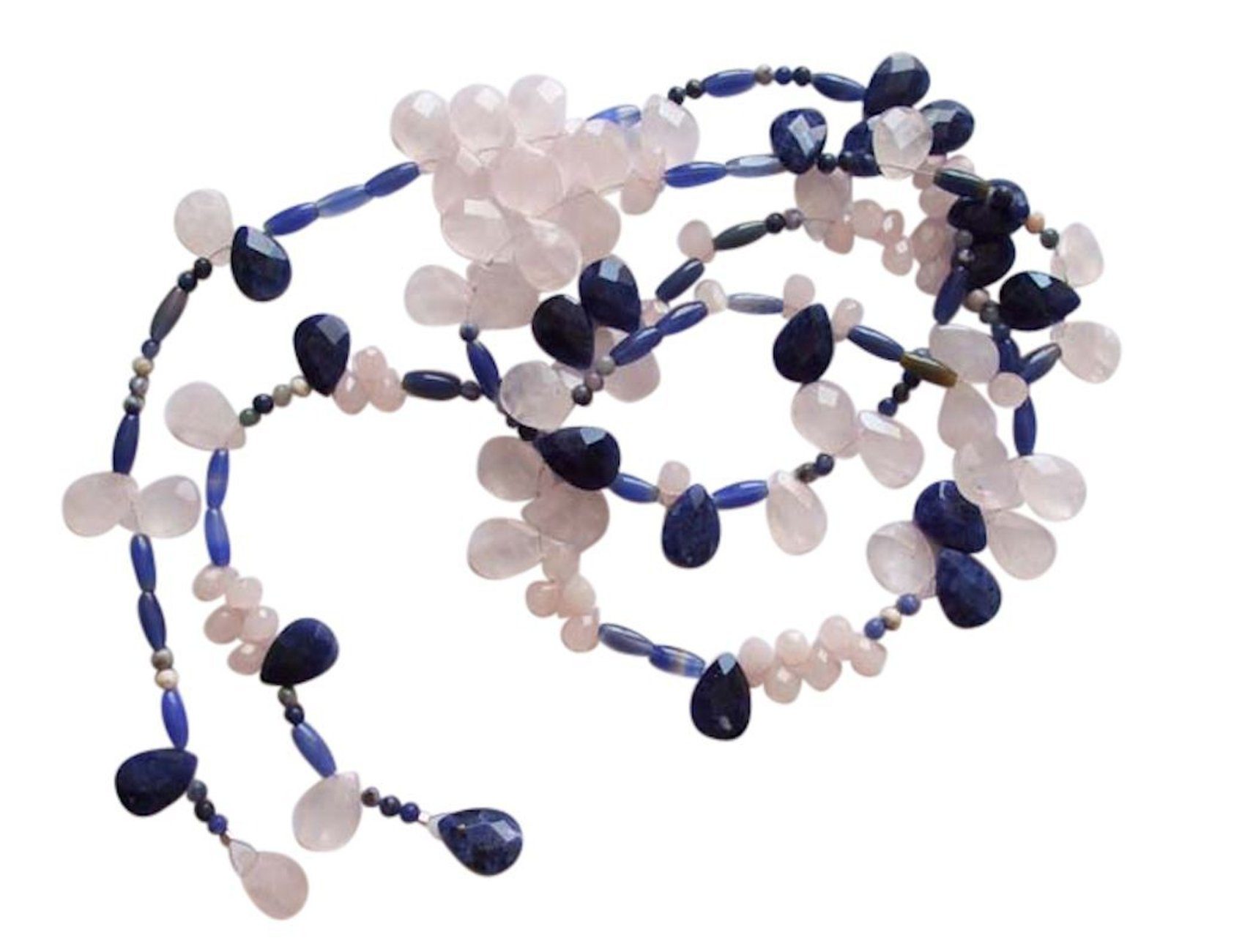 3. Bild von Gemshine Perlenkette »Lariat Lapis Lazuli und Rosenquarz«, Made in Germany