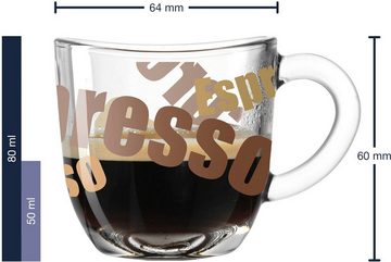 LEONARDO Espressotasse NAPOLI, Glas, 80 ml