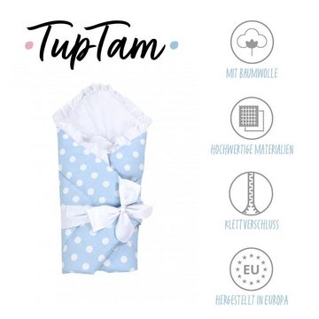 Einschlagdecke TupTam Unisex Baby Einschlagdecke mit Schleife, TupTam