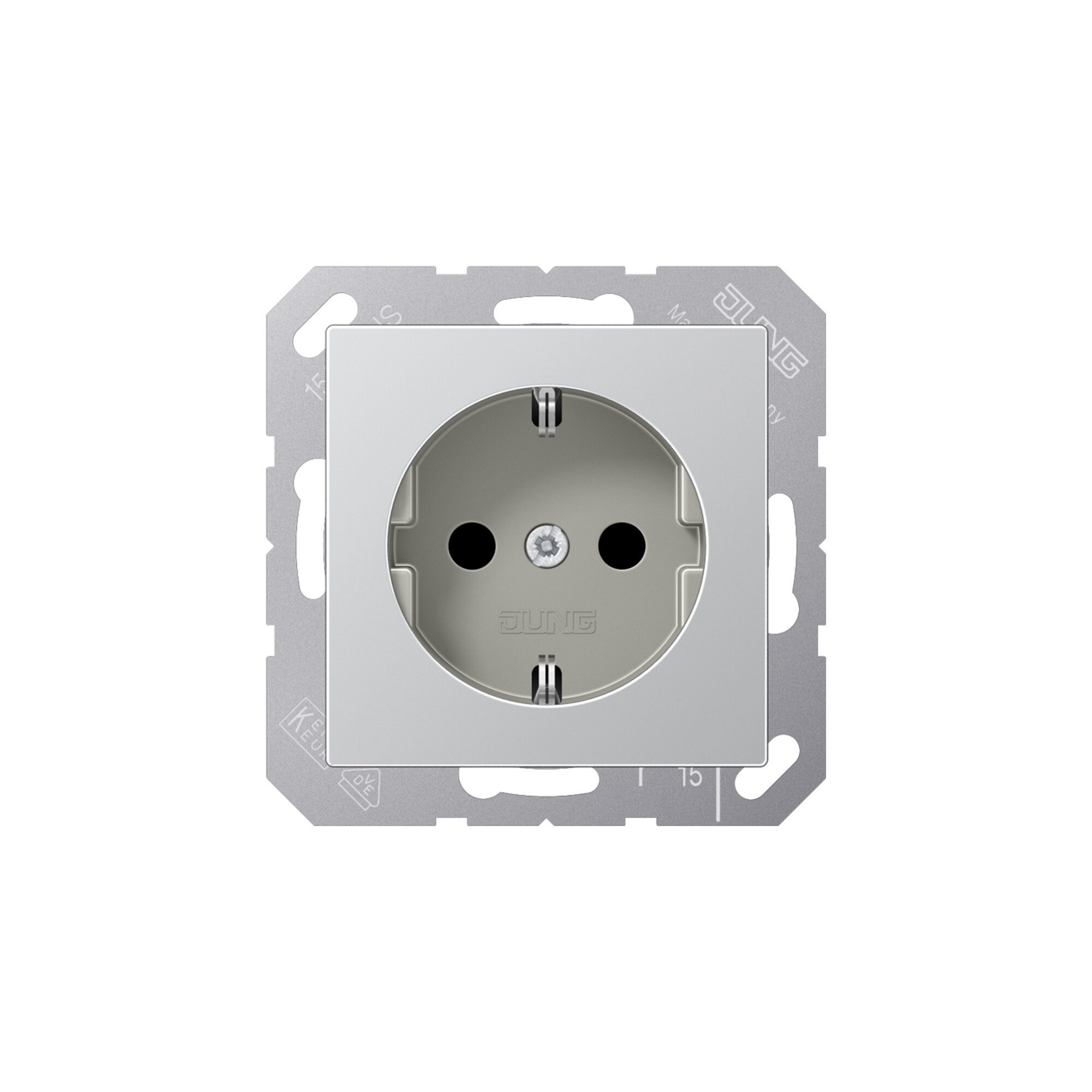JUNG Schuko-Stecker Jung SCHUKO-Steckdose aluminium A 1520 AL