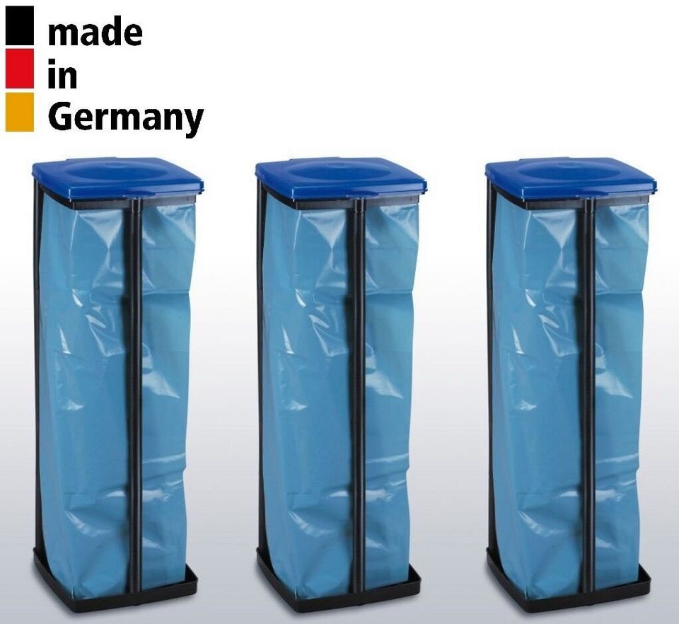 ALPFA Müllsackständer 3er Set 120 Liter Abfallsammler Gelber Sack Ständer  Müllbeutel, Made in Germany