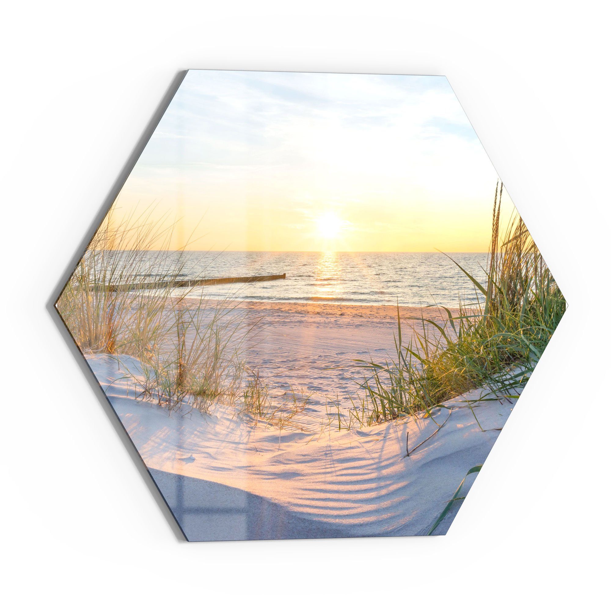 DEQORI Glasbild 'Abendsonne an der Ostsee', günstig online kaufen