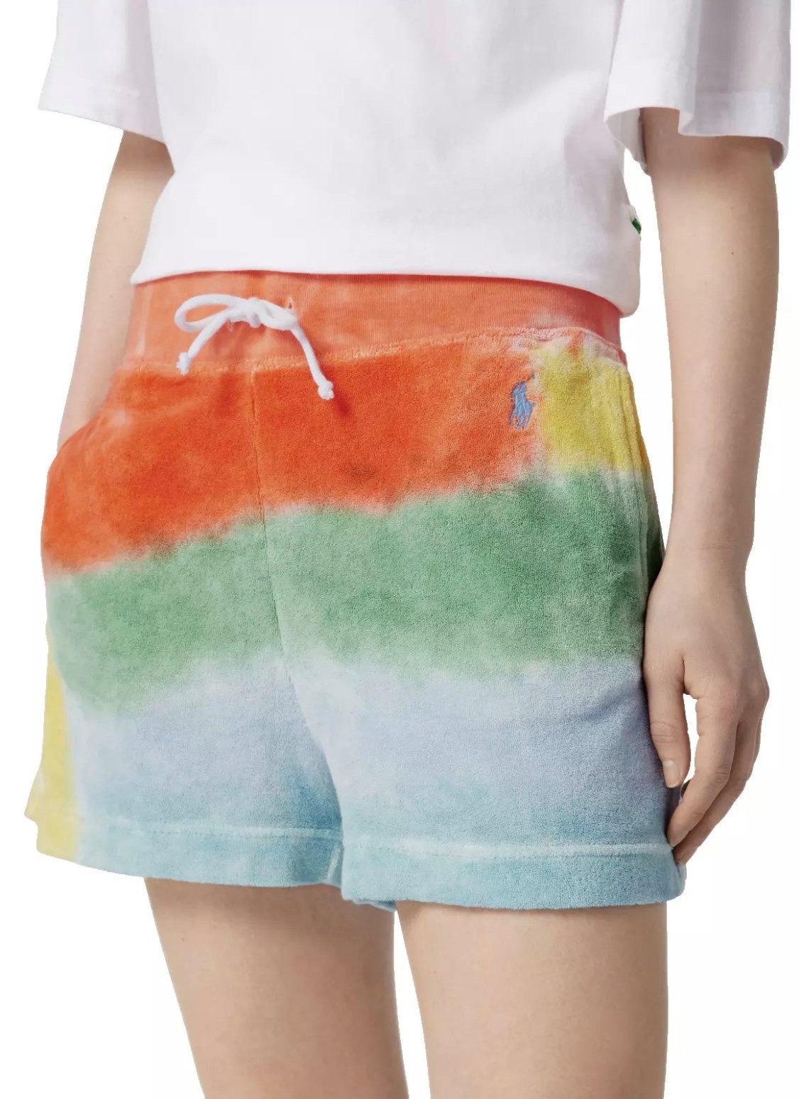 Polo Ralph Lauren Shorts Kordelzug Terry Frottee SweatShorts Bermuda Hose Pony-Stickerei, Elastischer Bund, Seitentaschen