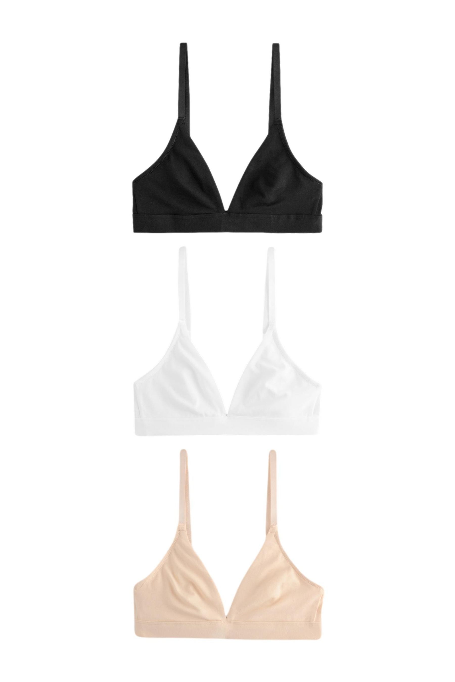 Set: Bralette-BH 3er-Pack Ultimate Comfort Bustiers aus Baumwollmix