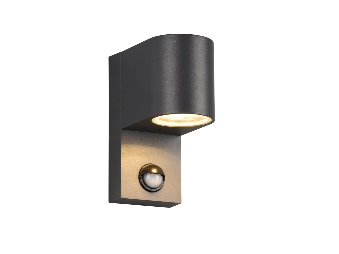 TRIO Leuchten LED Außen-Wandleuchte mit Bewegungsmelder & GU10 LED Höhe 15cm, Bewegungssensor, LED wechselbar, Warmweiß, Wand Außenleuchte zur Fassadenbeleuchtung für Hauswand & Haustür