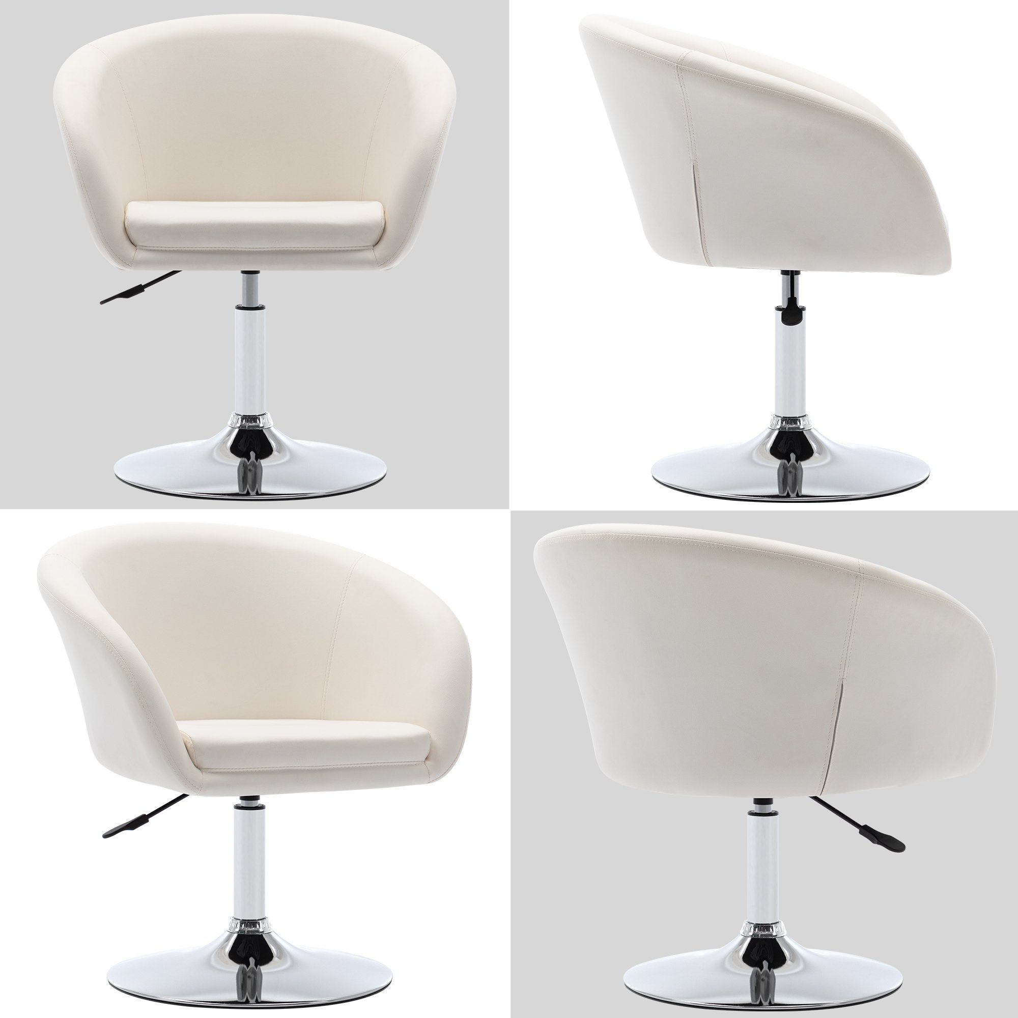 Duhome Loungesessel (WY440), Schminkstuhl Cocktailsessel Drehstuhl Höhenverstellbar mit Armlehne