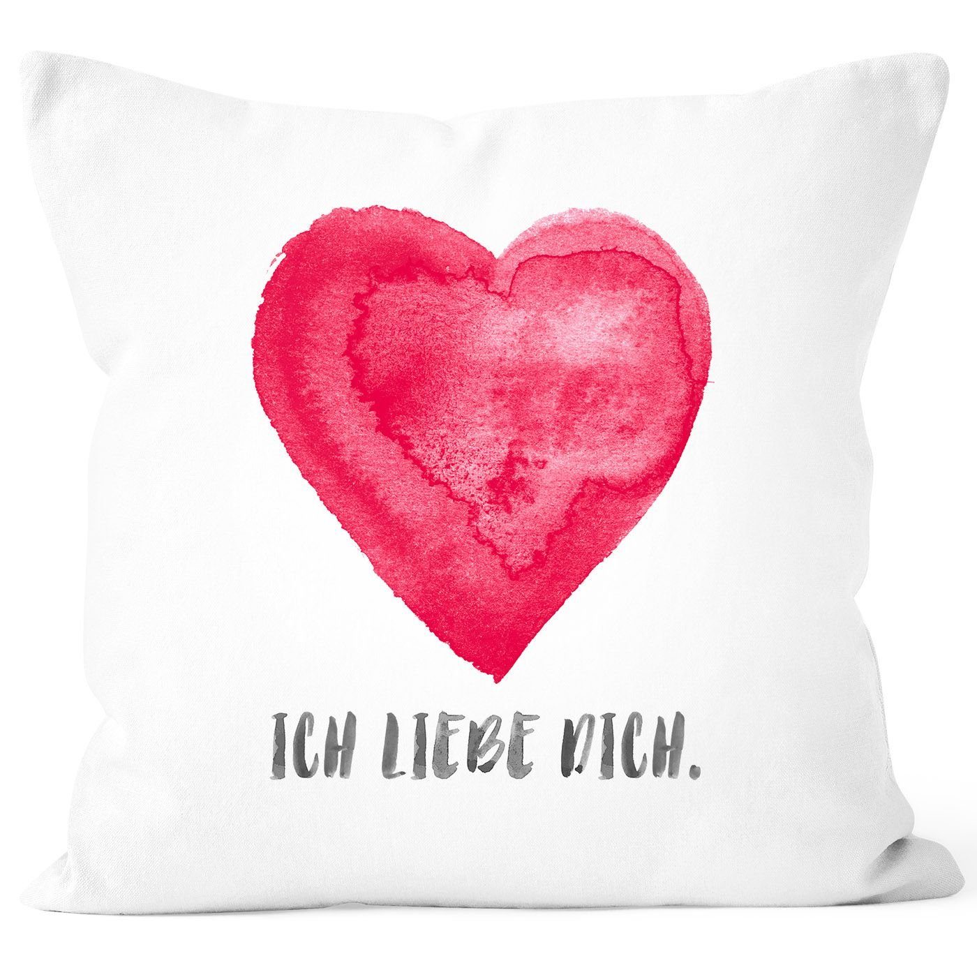 MoonWorks Dekokissen »Kissenbezug Herzmotiv Spruch Ich liebe dich