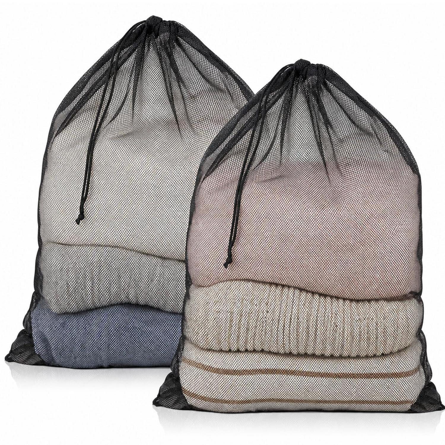 LuxusKollektion Wäschenetz Wäschesack Groß 2er Set mit Kordelzug,(2-St)