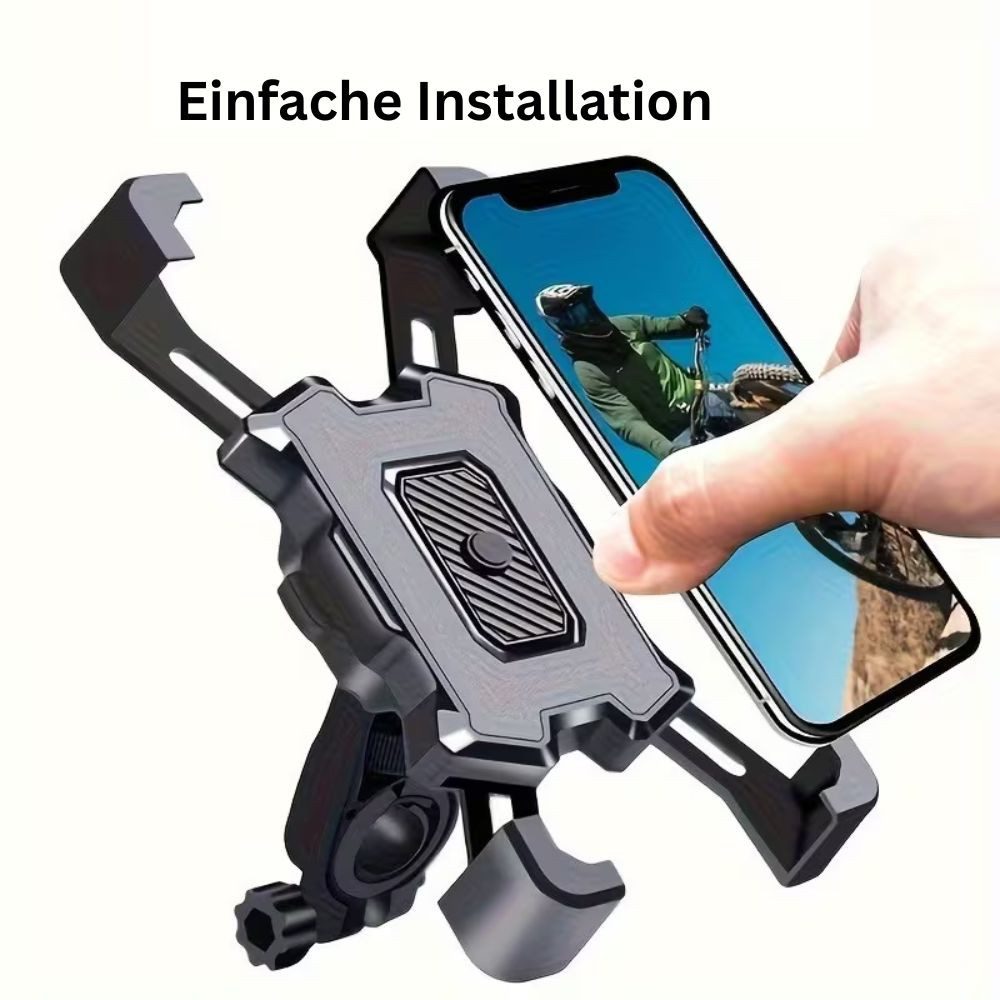 LIVINO Motorhalterung Motorrad Handyhalterung Anti-Shake 4 Krallen Universal ABS, Anti Shake System, 4 Krallen Fixierung, stabile Lenkerbefestigung