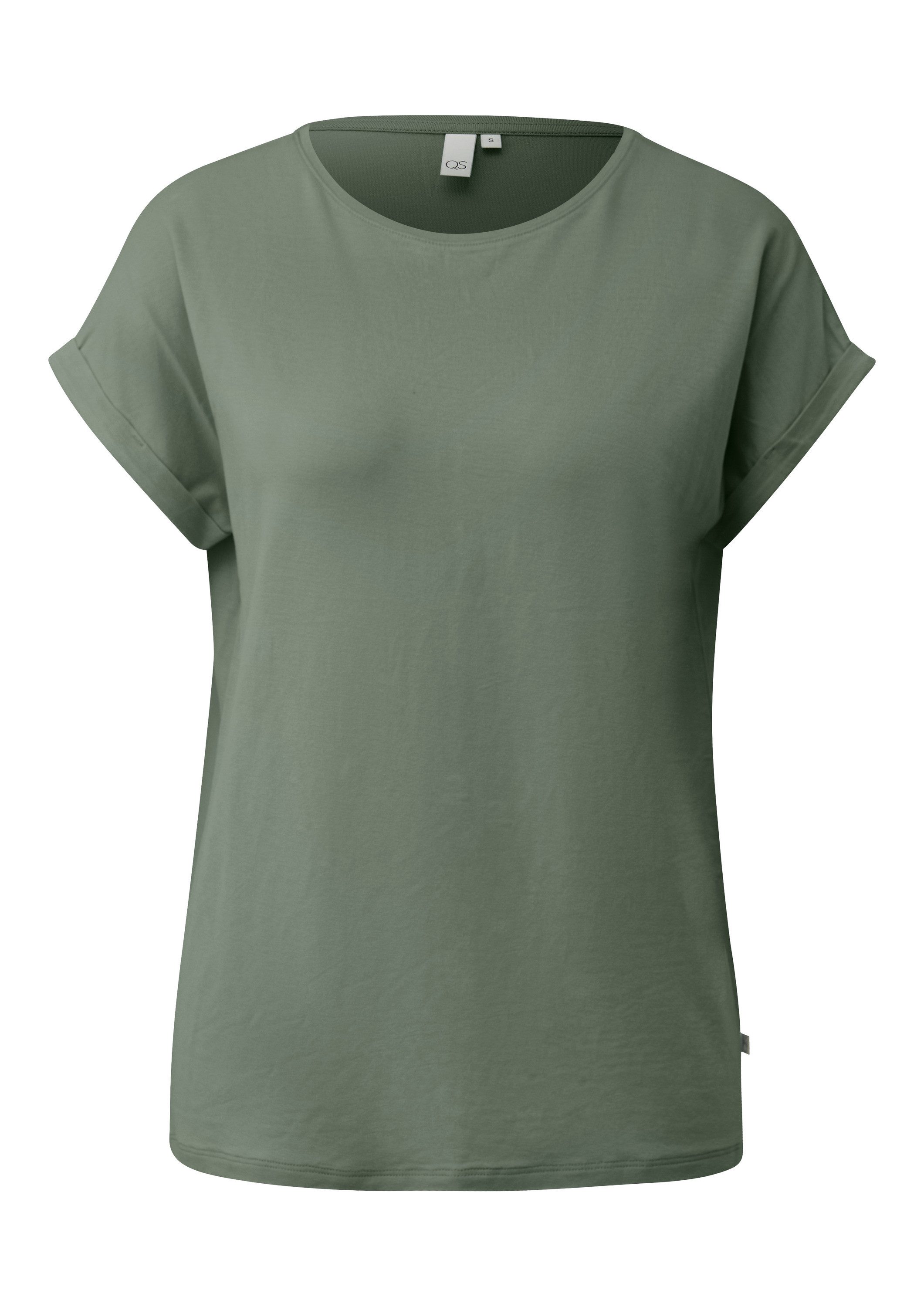 QS Kurzarmshirt T-Shirt T-Shirt aus Lyocellmix günstig online kaufen