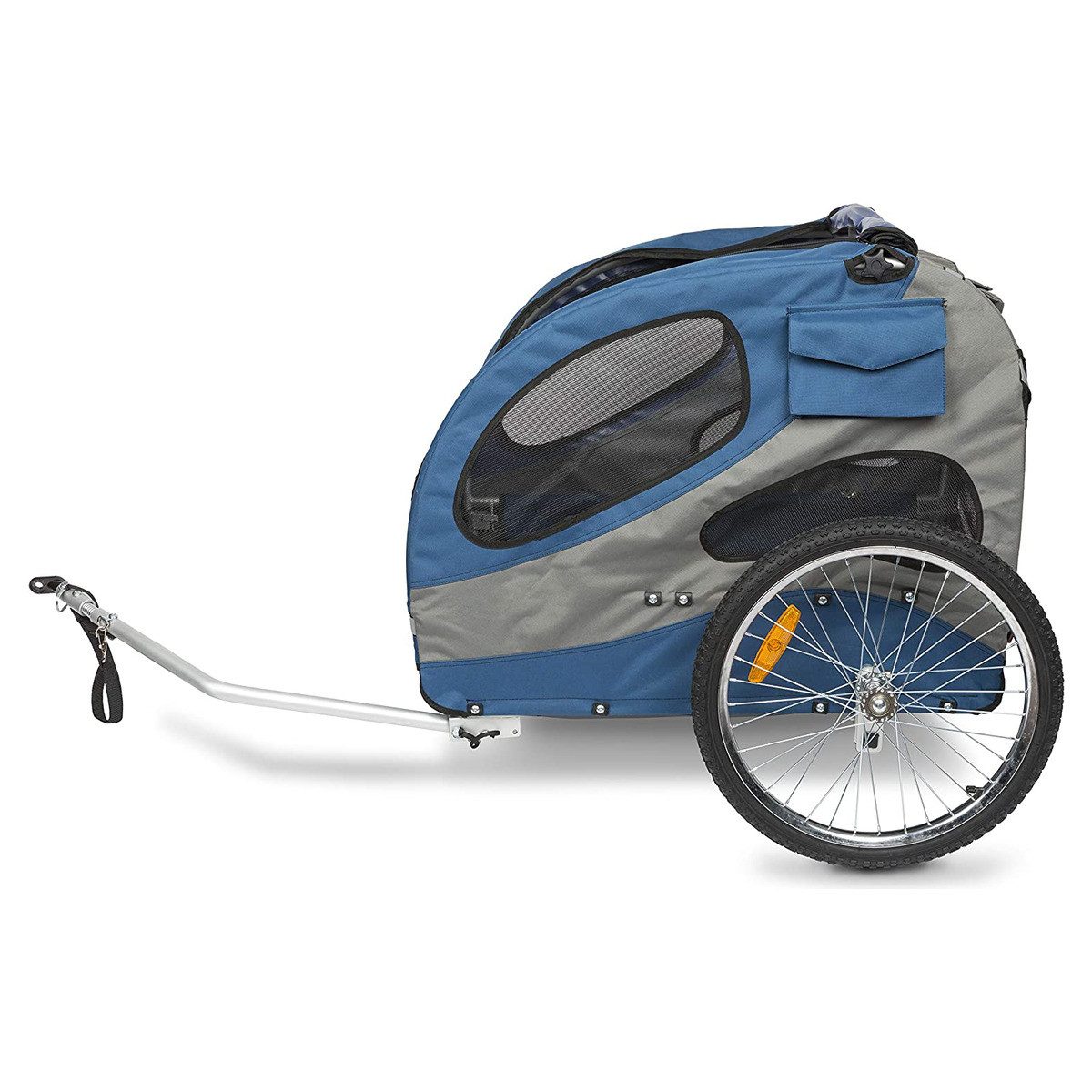 PetSafe Fahrradhundeanhänger Happy Ride Aluminium-Fahrradanhänger blau/grau