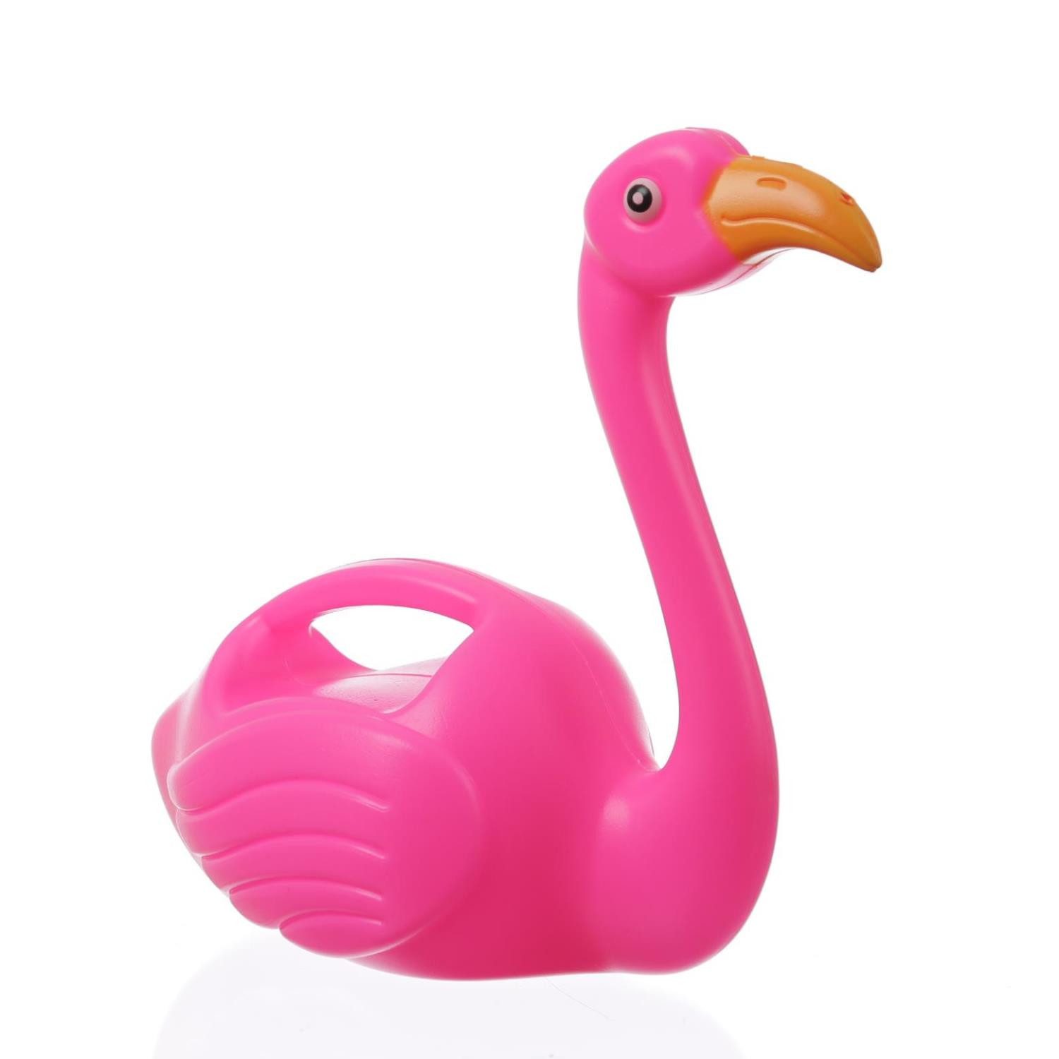 HOLLYHOPPER Gießkanne Flamingo ROSA Kinder Blumen Garten Mini Gießkanne Sandkasten 0,6l pink