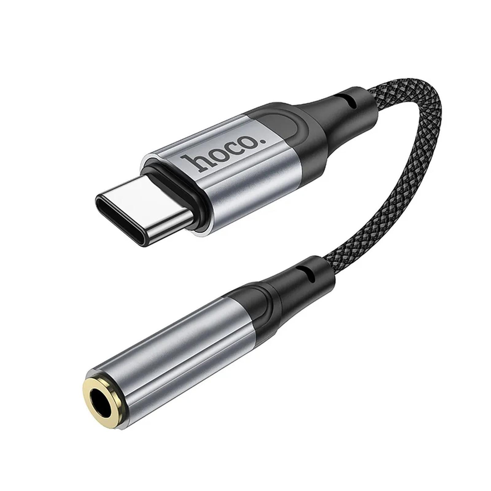 hoco. LS36 USB C Klinke Adapter 3.5 mm Audio Adapter Audio-Adapter zu USB Typ C, USB Typ C auf 3,5mm Klinke Adapter Audio Kabel kurz geflochten – Bild 2 von 5