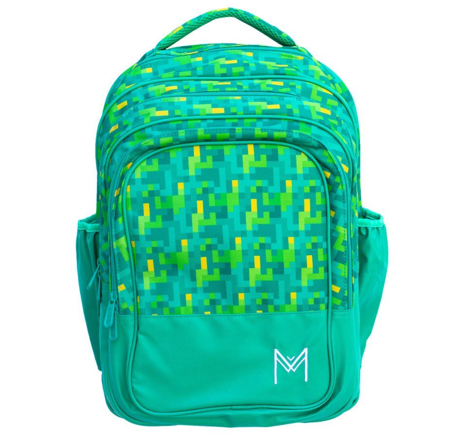 MontiiCo Kinderrucksack Großer Rucksack für Kinder - Schultasche für Mädchen und Jungs, Pixels