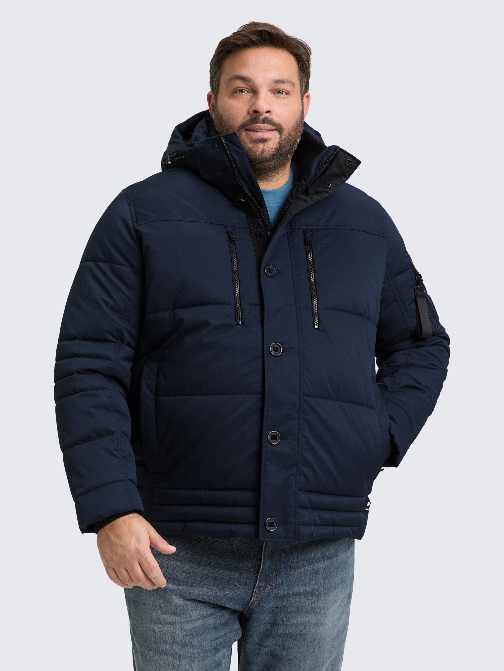 TOM TAILOR PLUS Winterjacke Jacken Plus Size - Pufferjacke mit abnehmbarer günstig online kaufen