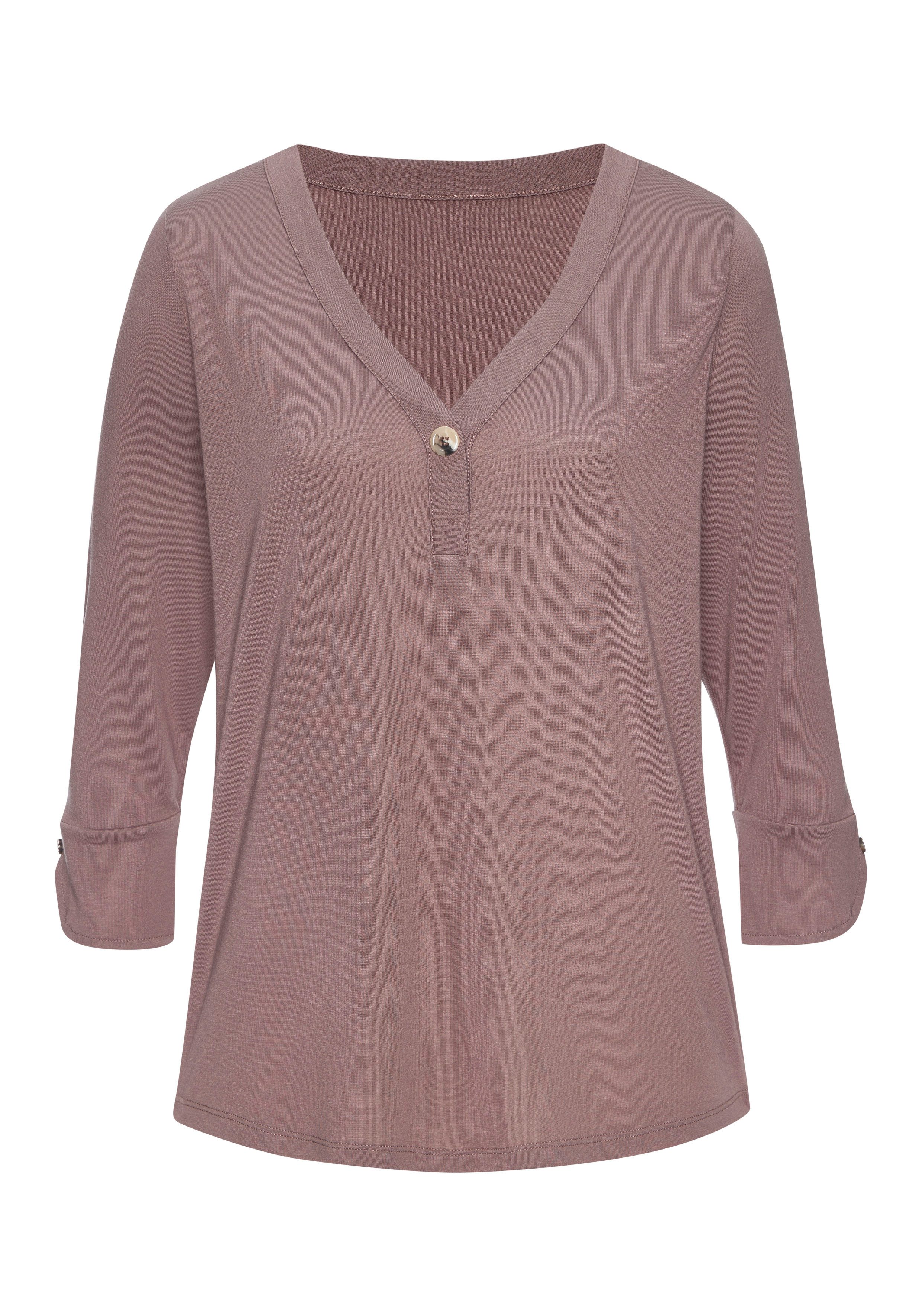 LASCANA Blusenshirt mit Knopfdetails aus weicher Qualität mit Viskose günstig online kaufen