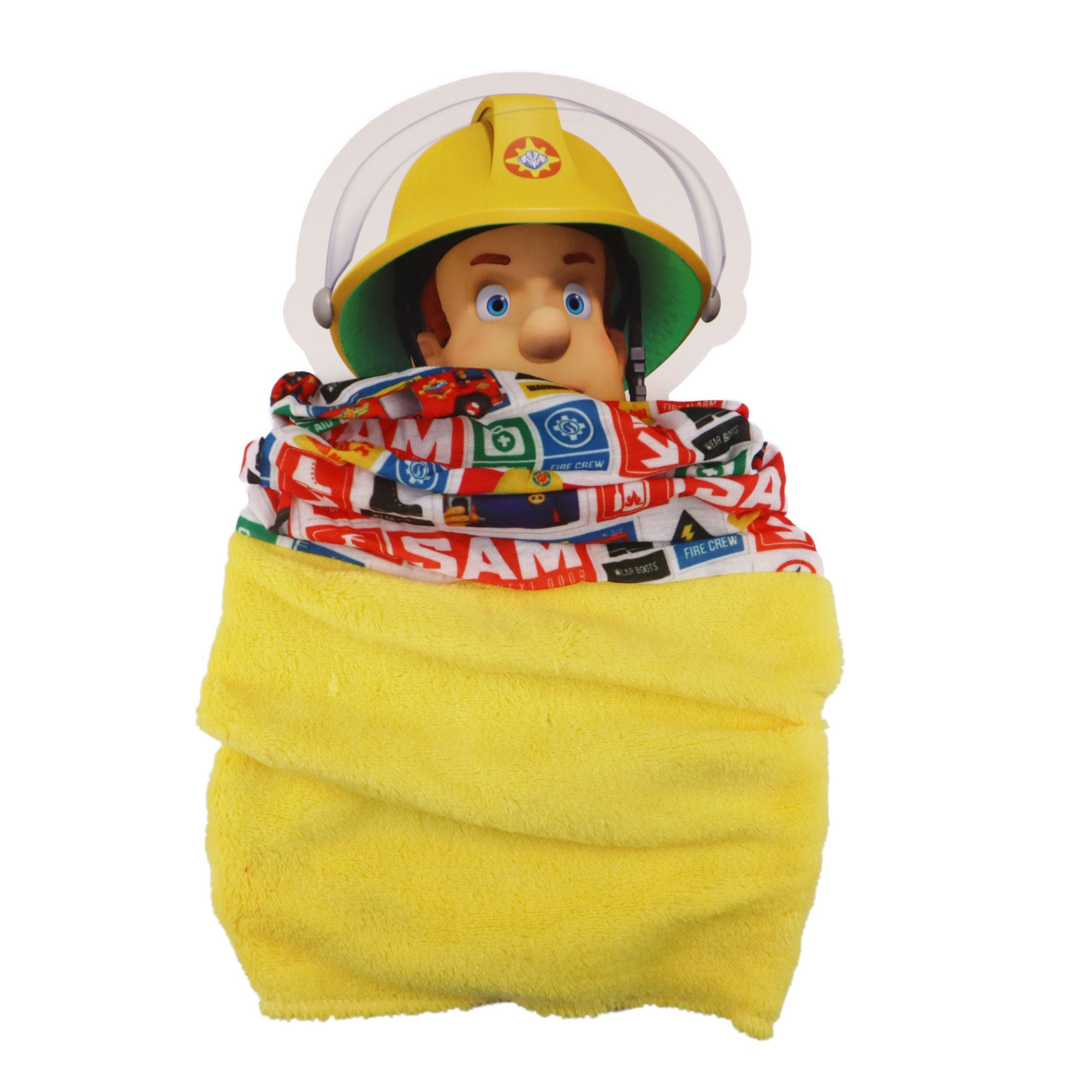 Fireman Sam Schlupfmütze Feuerwehrmann Sam 54 52 oder Winter Mütze plus Schaal Gr. Snood Set