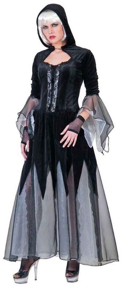 Das Kostümland Hexen-Kostüm Queen of Darkness Hexenkostüm für Damen, Schwarz