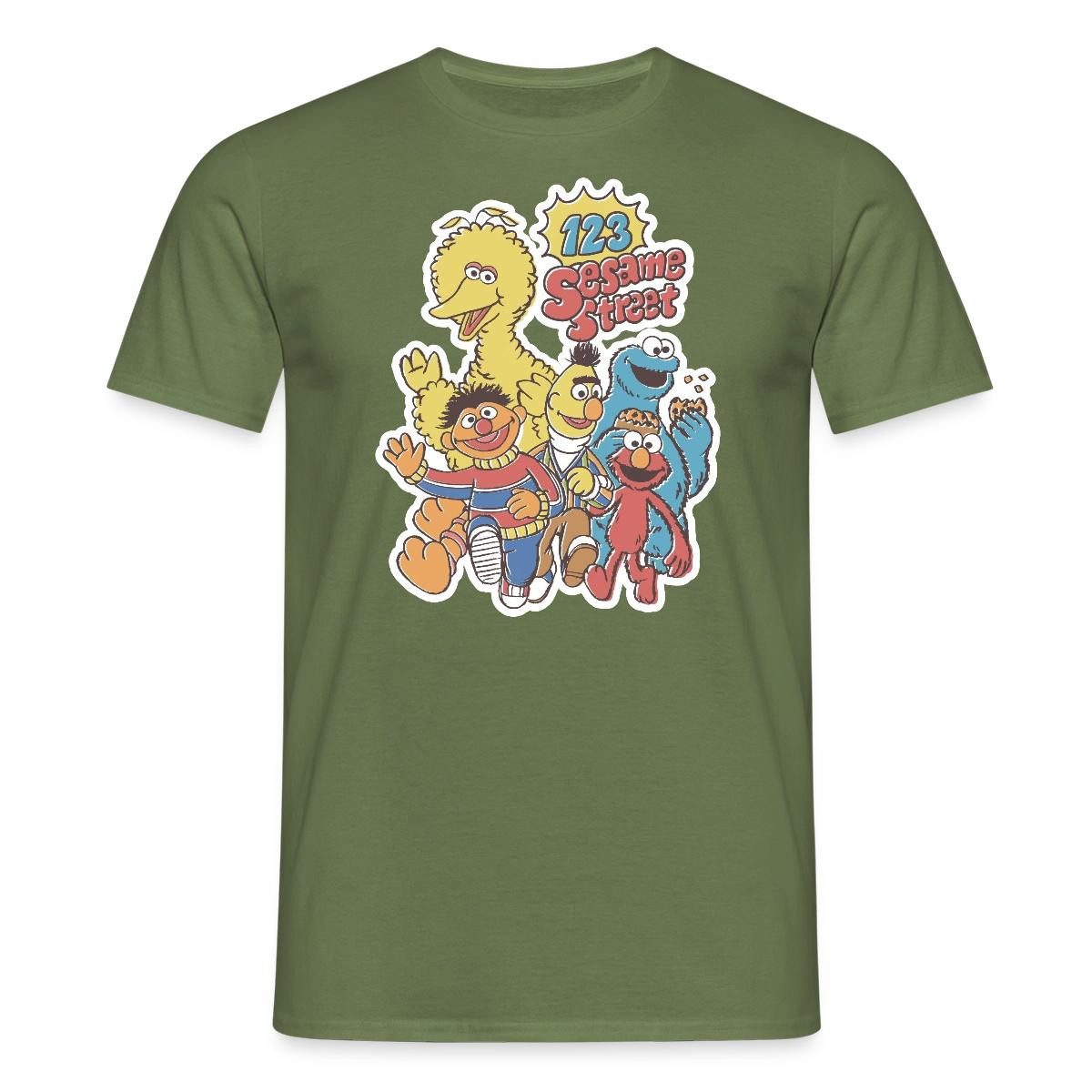 Spreadshirt T-Shirt Sesamstraße 123 Sesame Street Charaktere Männer T-Shirt (1-tlg)