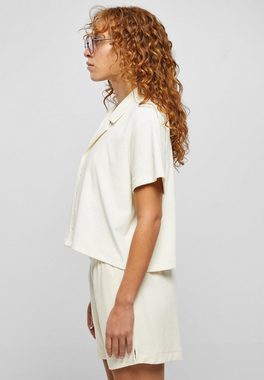 URBAN CLASSICS Langarmhemd Urban Classics Damen Ladies Towel Resort Shirt