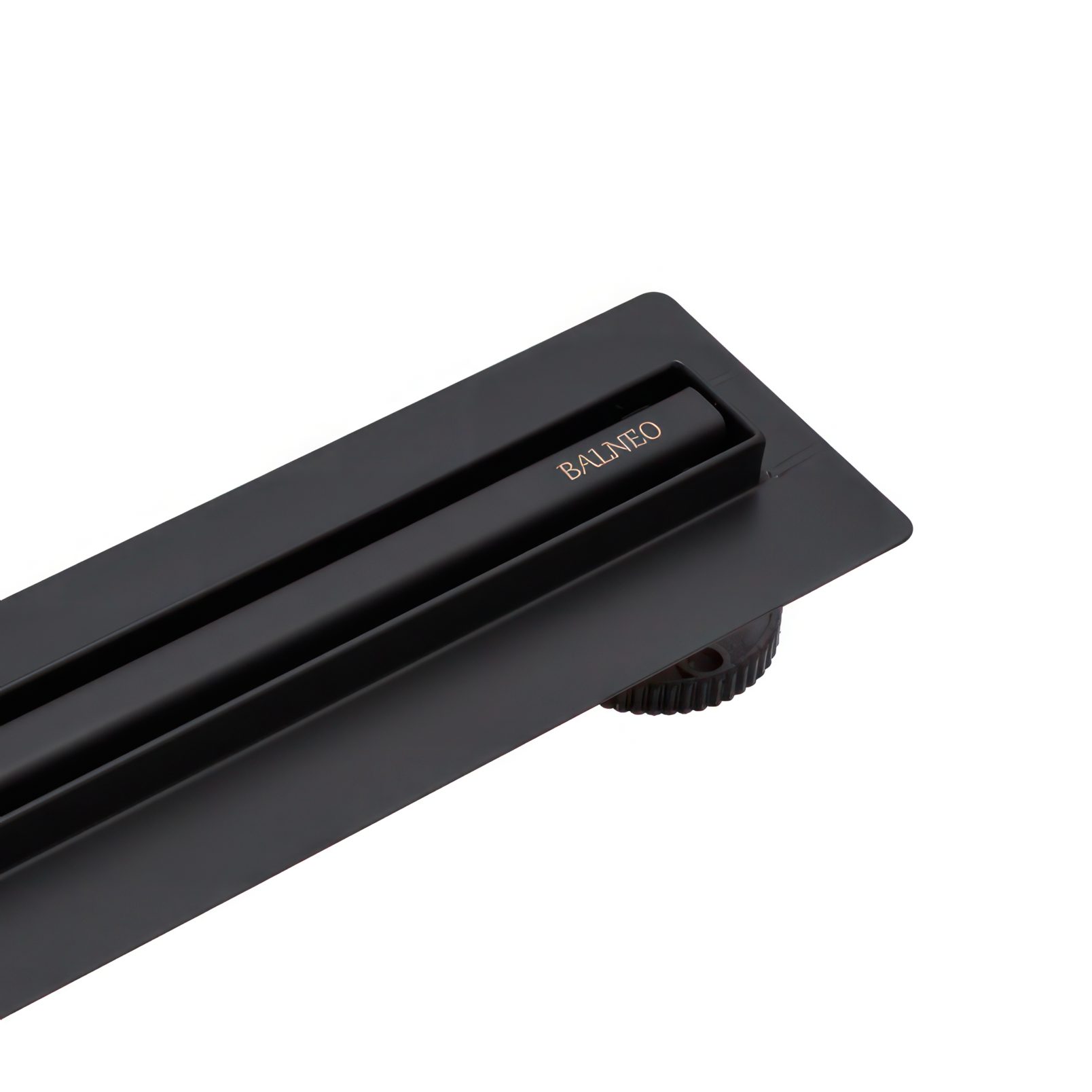 KOLMAN Duschrinne Slim & Low Proline Edelstahl Flach Bodenablauf 70 cm,Komplettset, in Schwarz