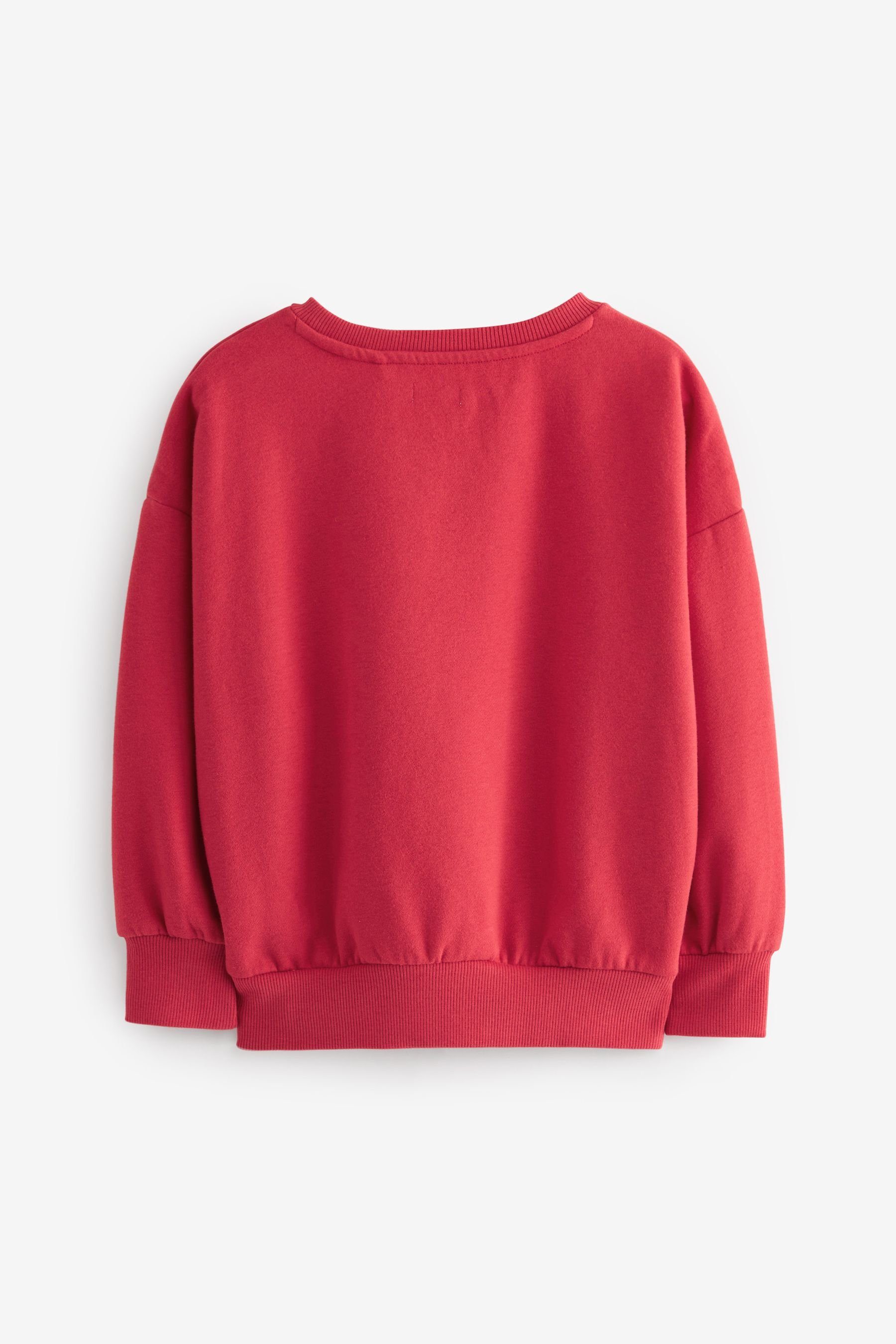 Next Sweatshirt Sweatshirt Red mit (1-tlg) Santa weihnachtlichem Motiv