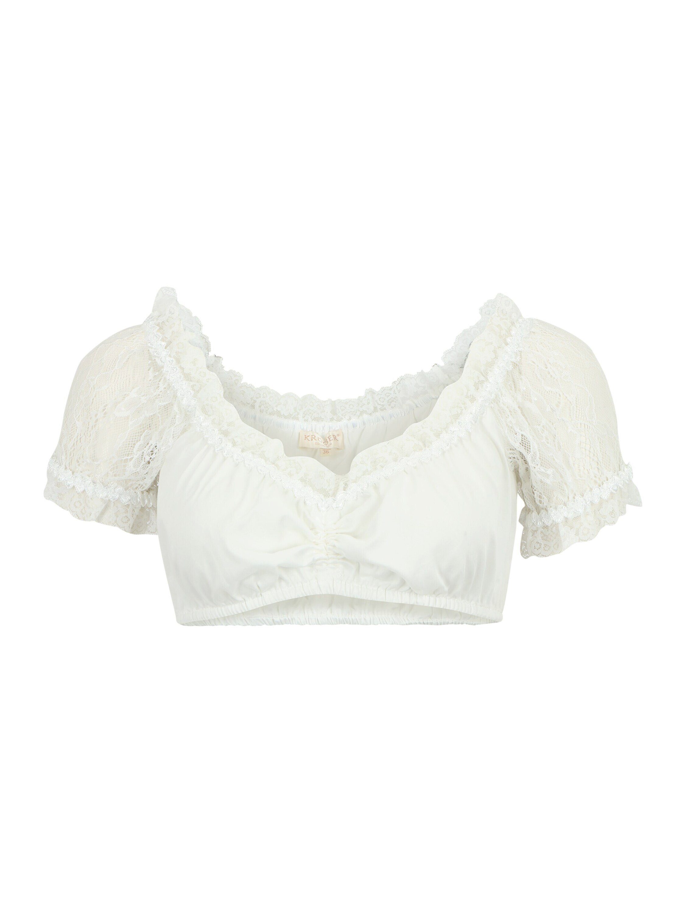 Krüger Madl Kurzarmbluse Mara (1-tlg) Rüschen