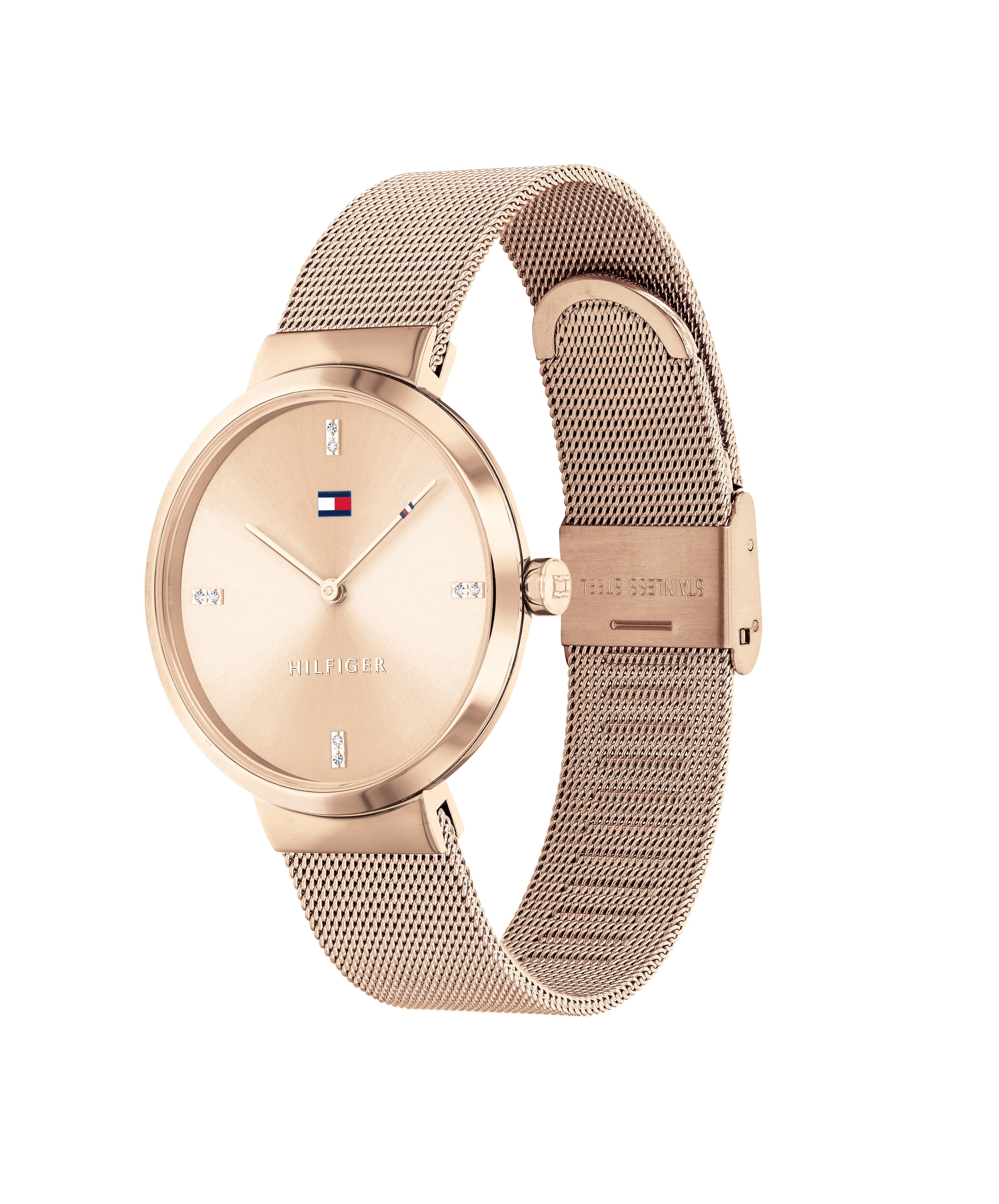 Tommy Hilfiger Quarzuhr LIBERTY 1782218, Armbanduhr, Damenuhr, Edelstahlarmband, analog