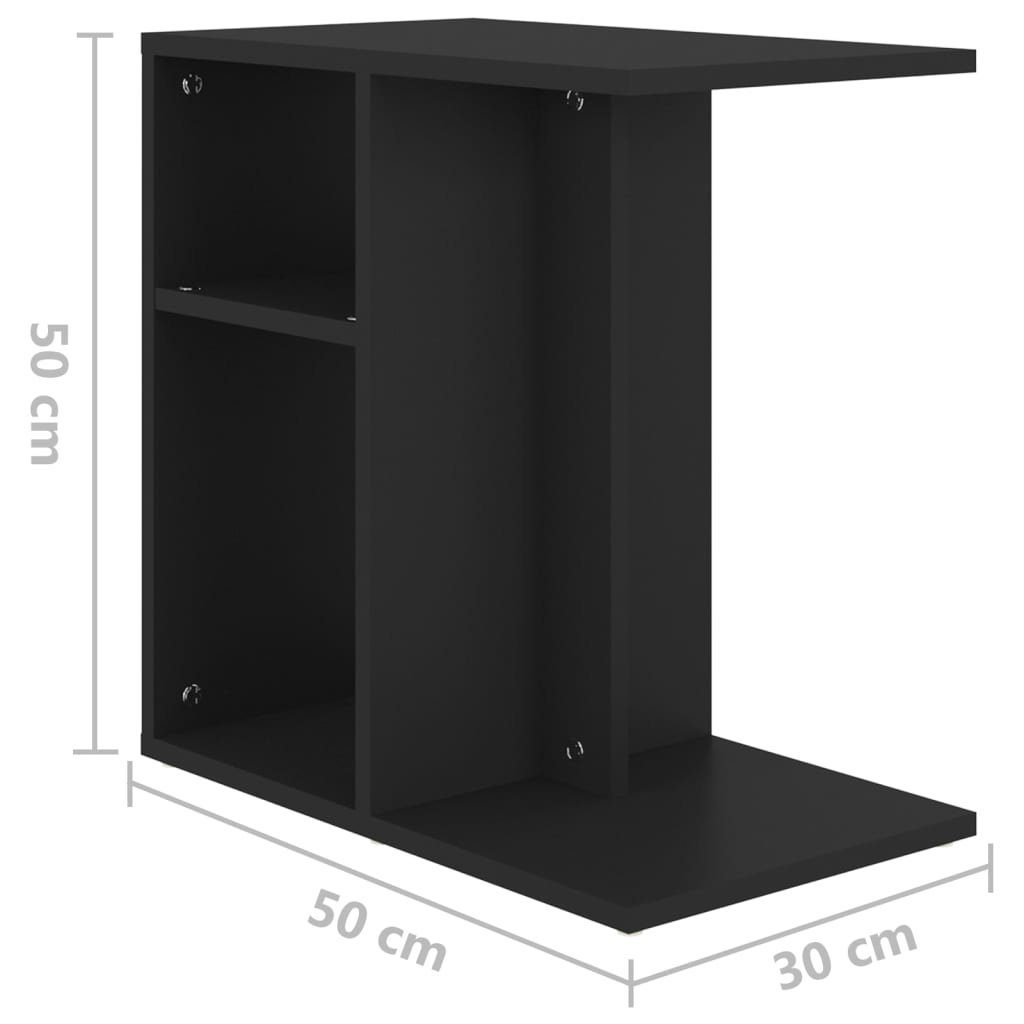 Schwarz cm Holzwerkstoff Weiß Beistelltisch (1-St) Beistelltisch Schwarz 50x30x50 | vidaXL