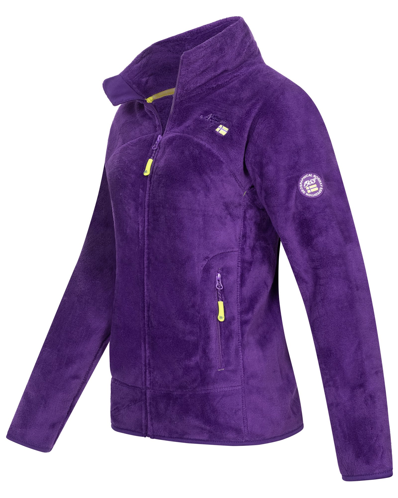 Geographical Norway Fleecejacke Damen Teddy Fleece Jacke Herbst Winter Jacke Sweater Übergangsjacke – Bild 3 von 3