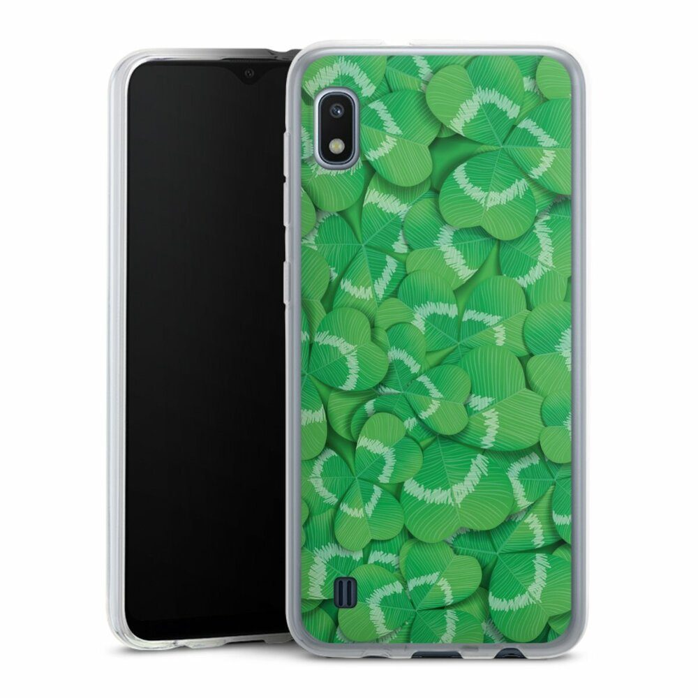 DeinDesign Handyhülle Glücksbringer Klee Glück Clovers, Samsung Galaxy A10 Silikon Hülle Bumper Case Handy Schutzhülle