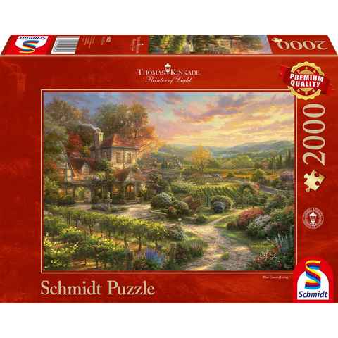 Schmidt Spiele Puzzle In den Weinbergen, 2000 Puzzleteile, Thomas Kinkade