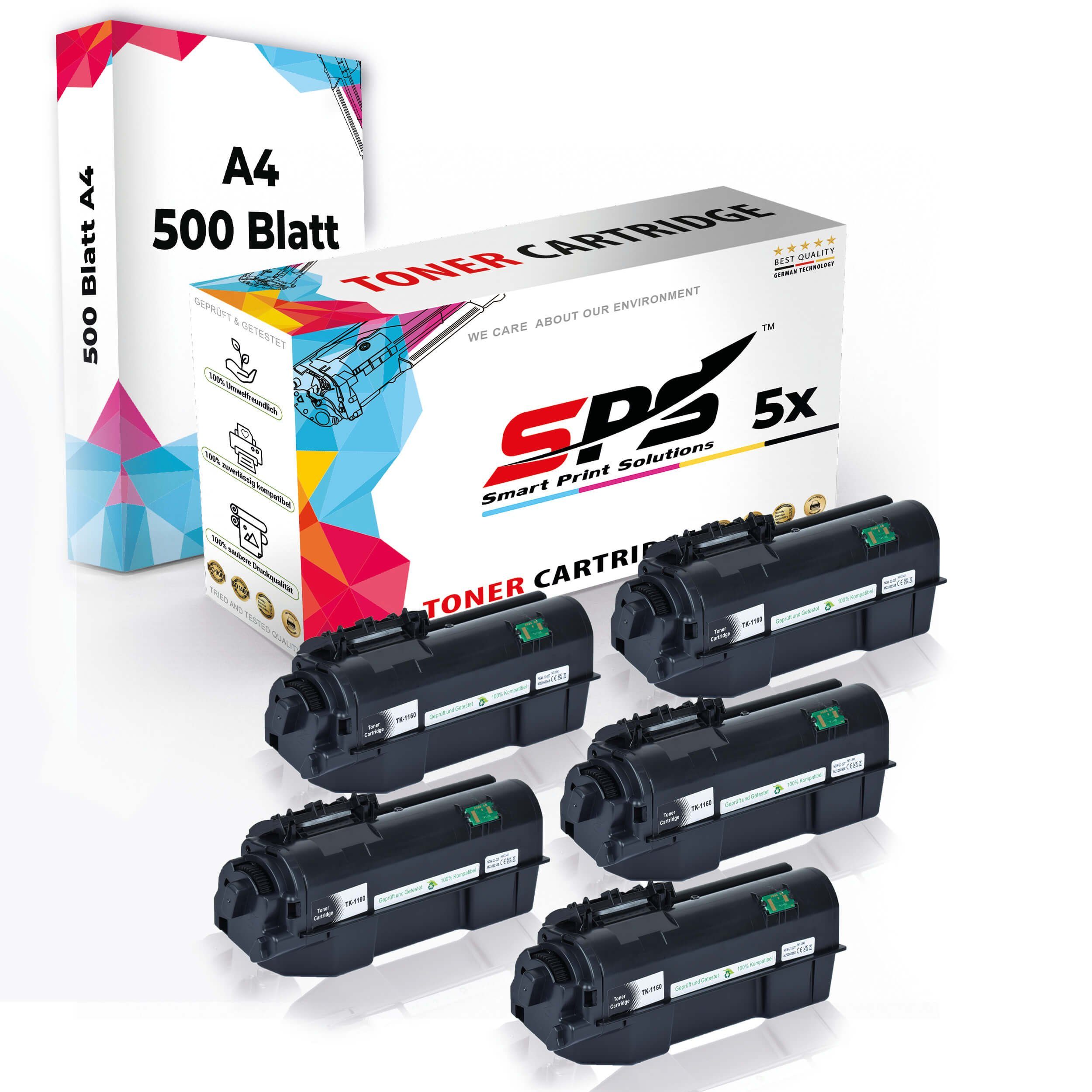 Set Druckerpapier) (5er A4 SPS Druckerpapier 5x Multipack Toner,1x Kompatibel, + A4 Tonerkartusche Pack, 5x