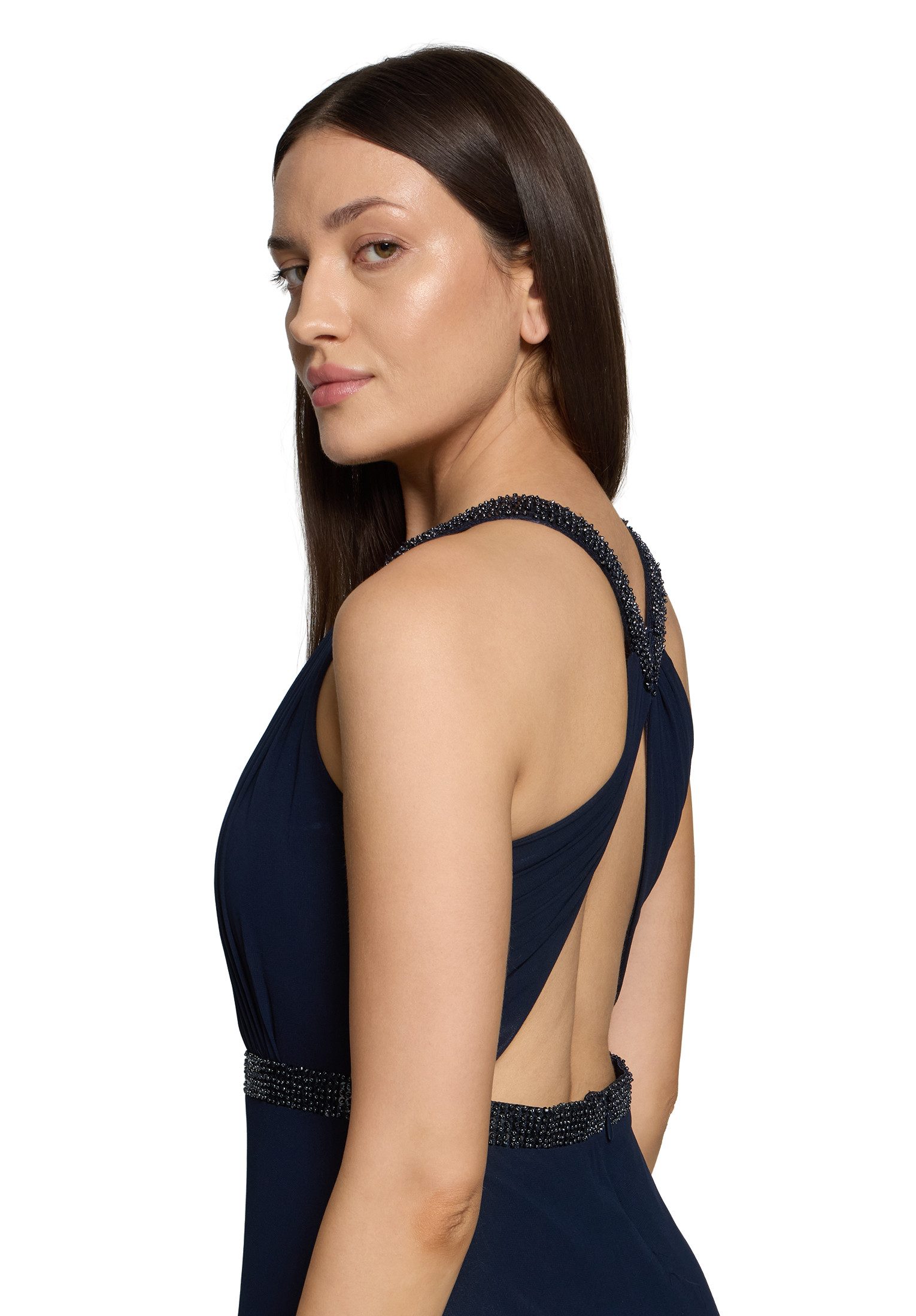 Vera Mont Abendkleid Damen rückenfrei Pailletten