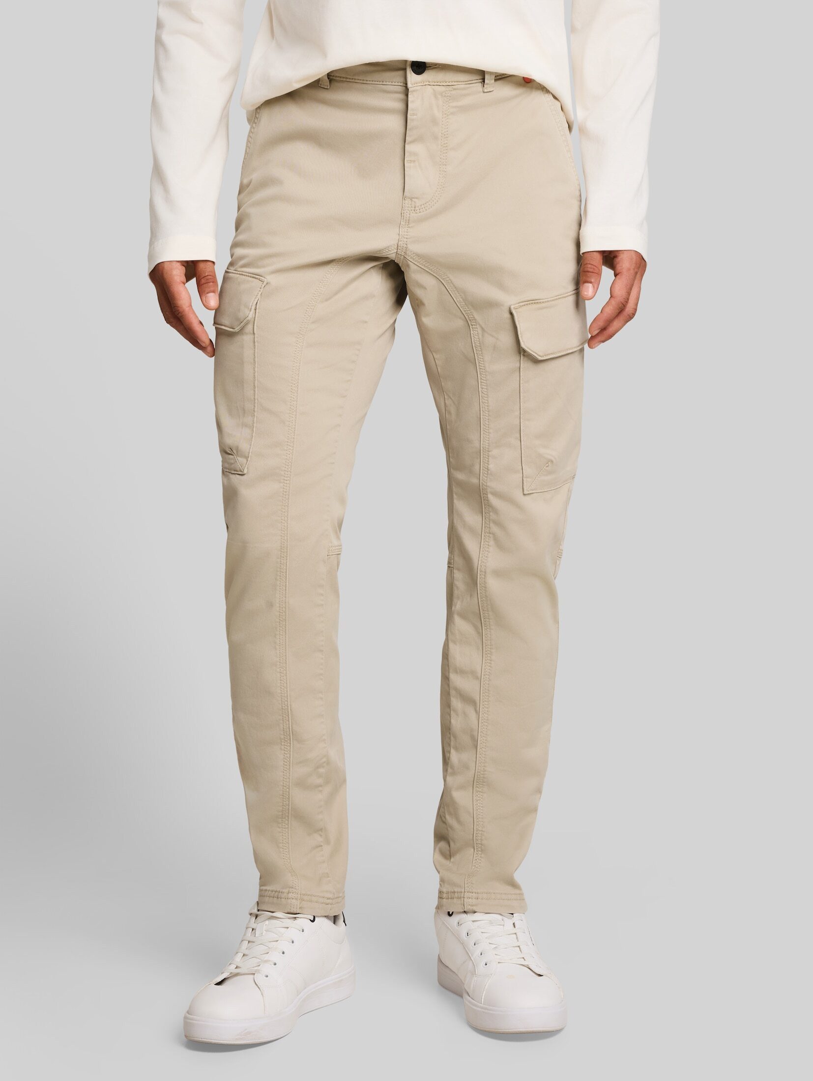 TOM TAILOR Chinohose Hosen & Chino TTTYLER TAPERED Cargo Hose im Washed–Look