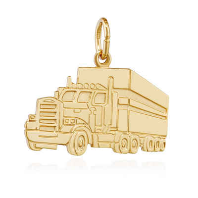NKlaus Kettenanhänger 20mm Kettenanhänger LKW Truck 333 Gelb Gold glanz-teilmatt Fahrer Gold