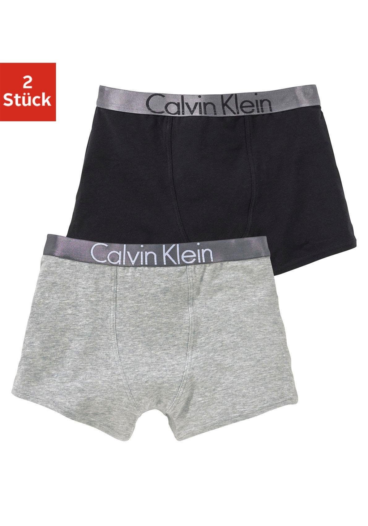 Calvin Klein Underwear Boxer (2-St) Kinder Kids Junior MiniMe,mit silberfarbenen Bund | Boxershorts