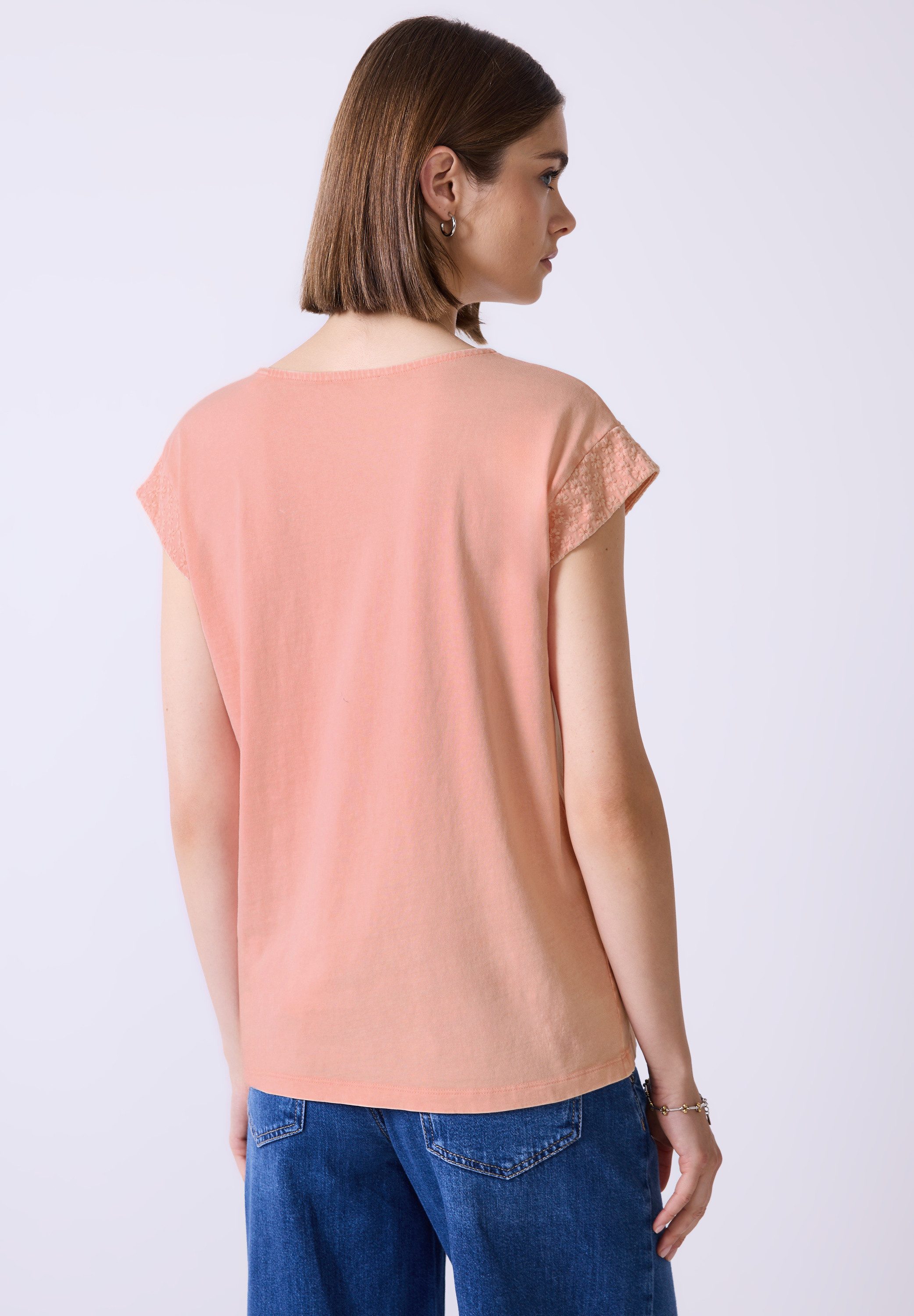 STREET ONE STUDIO T-Shirt aus reiner günstig online kaufen