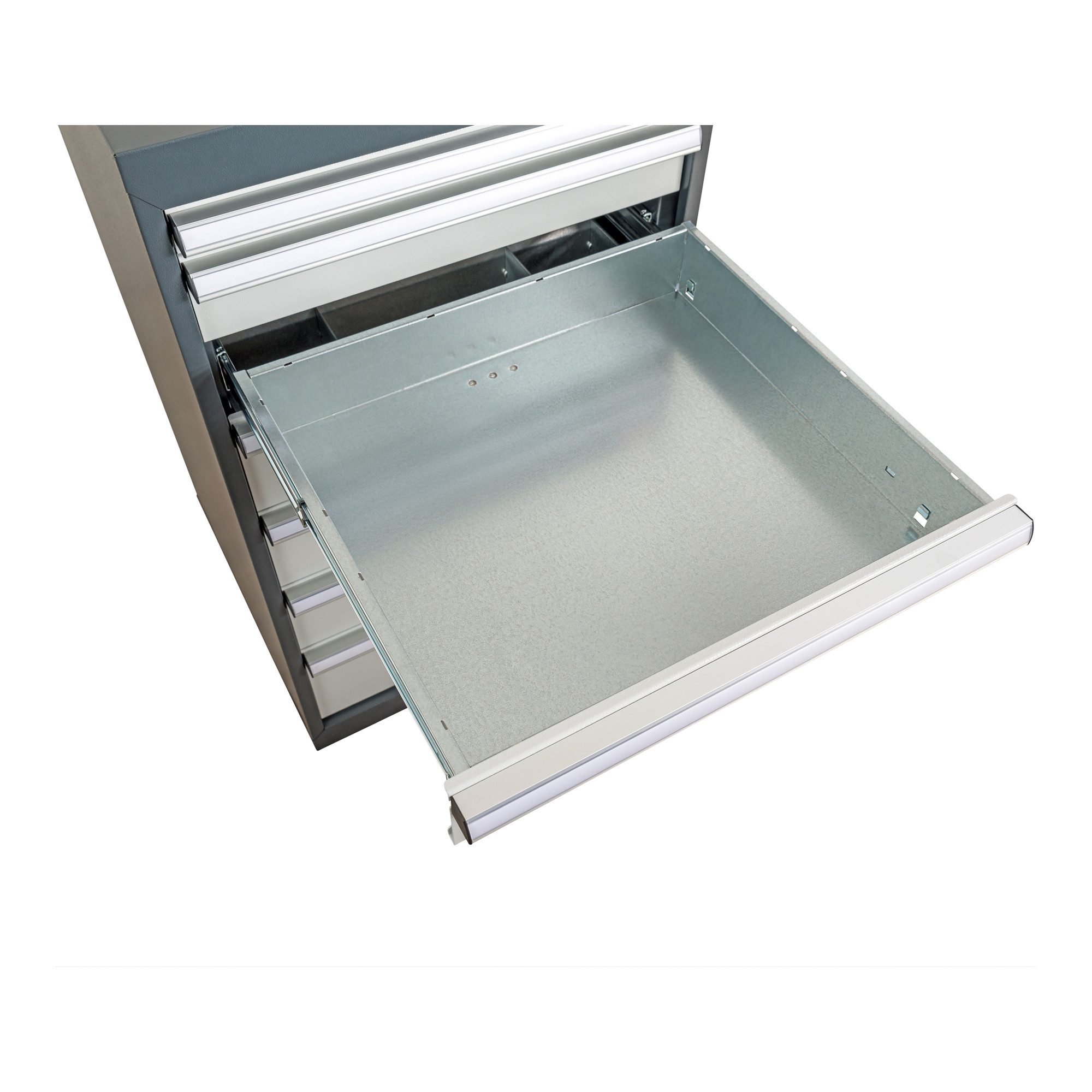 Stier Werkzeugschrank STIER Schubladenschrank mit 9 Schubladen BxTxH 900x575x1020 mm RAL 701