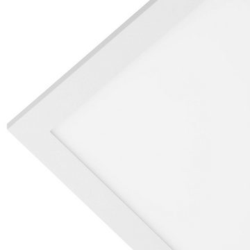 Lindby LED Deckenleuchte Lamin, dimmbar, LED-Leuchtmittel fest verbaut, Farbwechsel warmweiß / tageslicht, Modern, Aluminium, Kunststoff, weiß, 1 flammig, inkl.