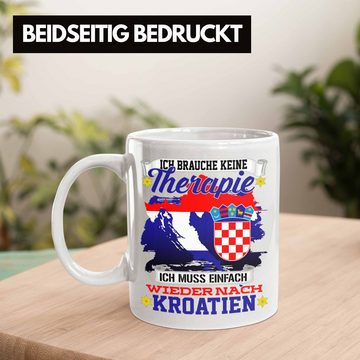 Trendation Tasse Kroatien Urlaub Tasse Geschenk Ich Brauche Keine Therapie Dubrovnik Sp