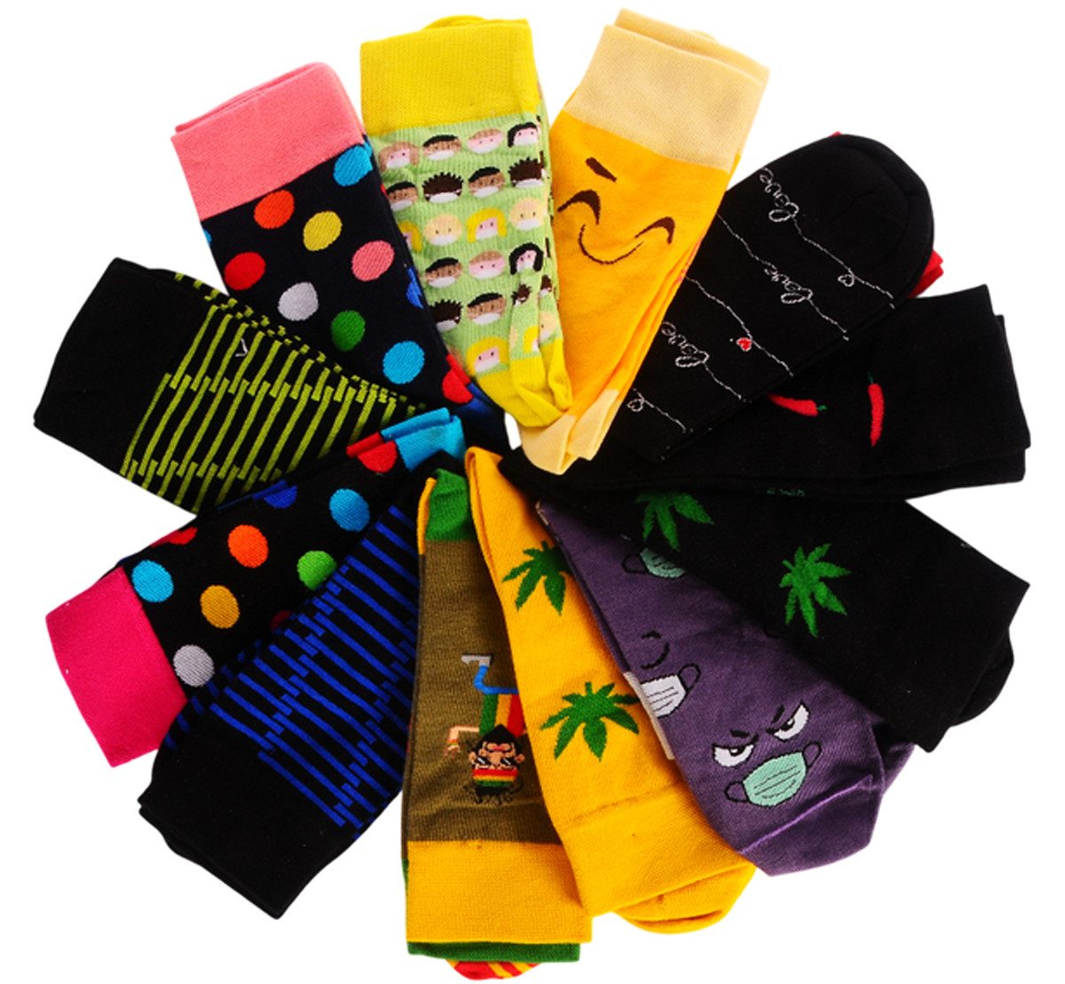 Martinex Socken .Socken Großpackung Bunte Socken Socks 12er Pack Box lustig witzig weich, 43 44 45 46, im Geschenk-Box